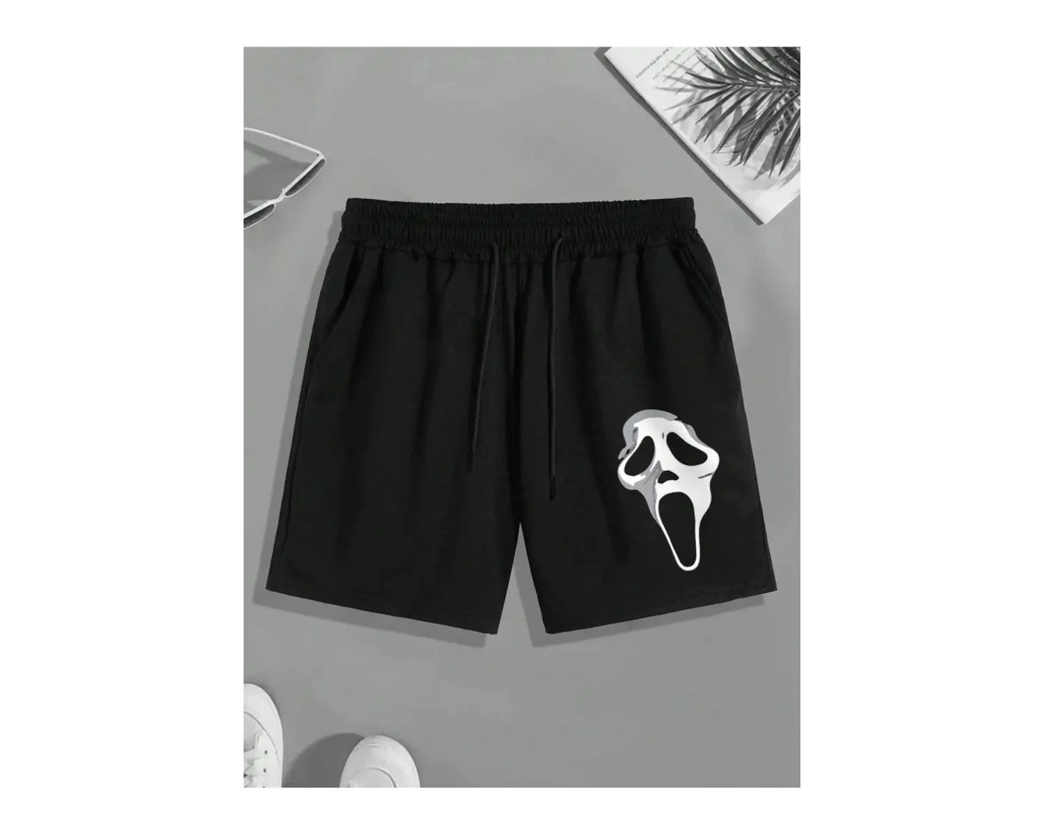 Bay Çığlık Maske Baskılı Cepli Penye