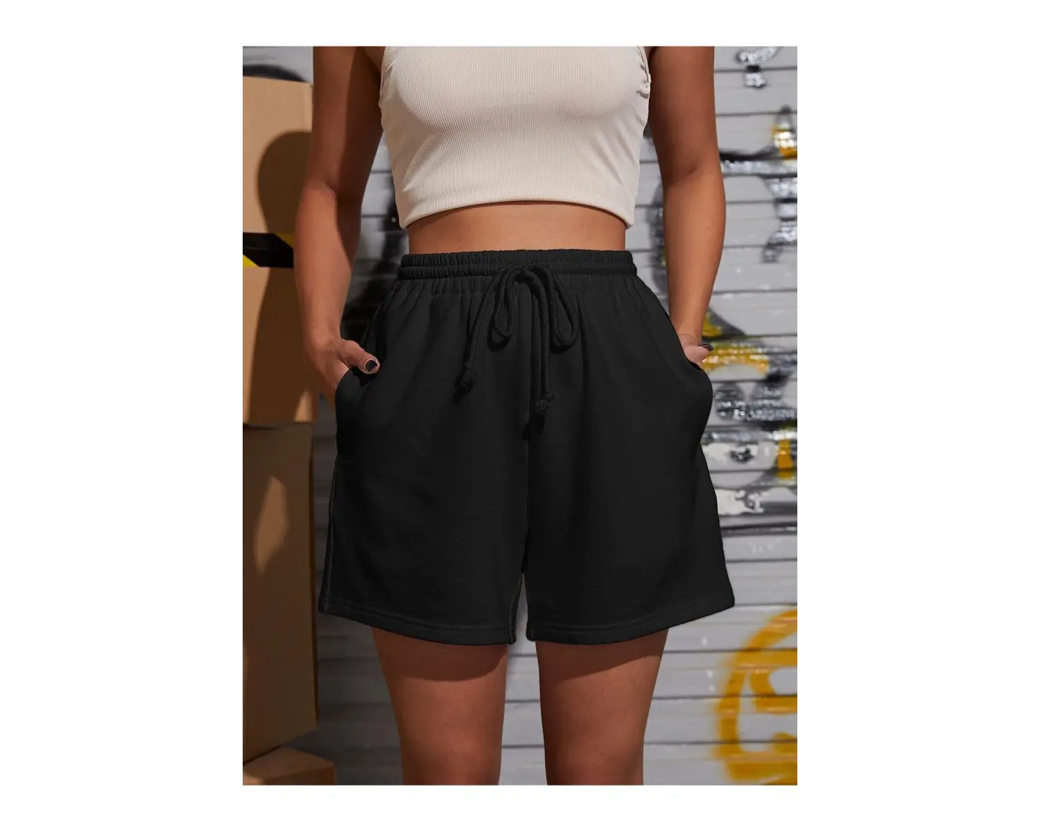 Bay Kadın 2li Siyah-Gri Düz Renk Penye Regular