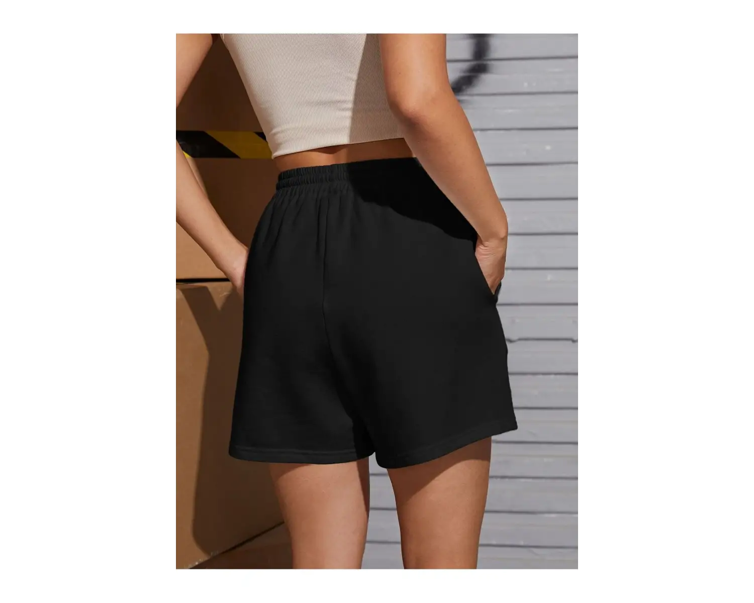 Bay Kadın 2li Siyah-Gri Düz Renk Penye Regular