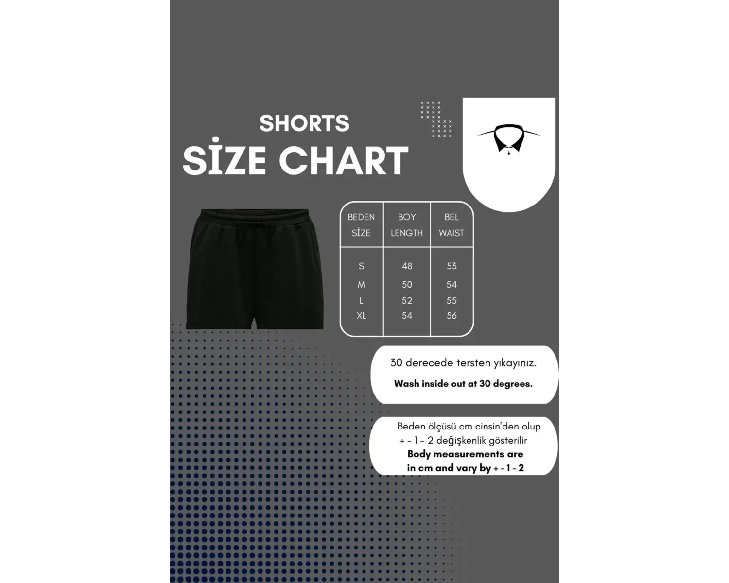 Bay Sweetline Brooklyn 1898 Penye Şort - Siyah Baskılı Kısa