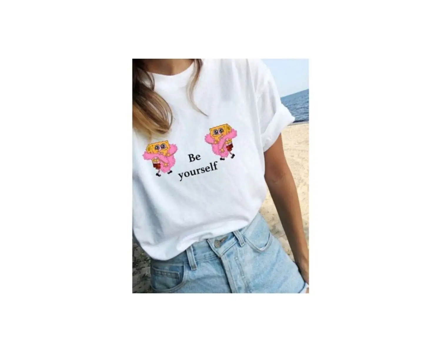 Be Yourself - T-shirt Beyaz