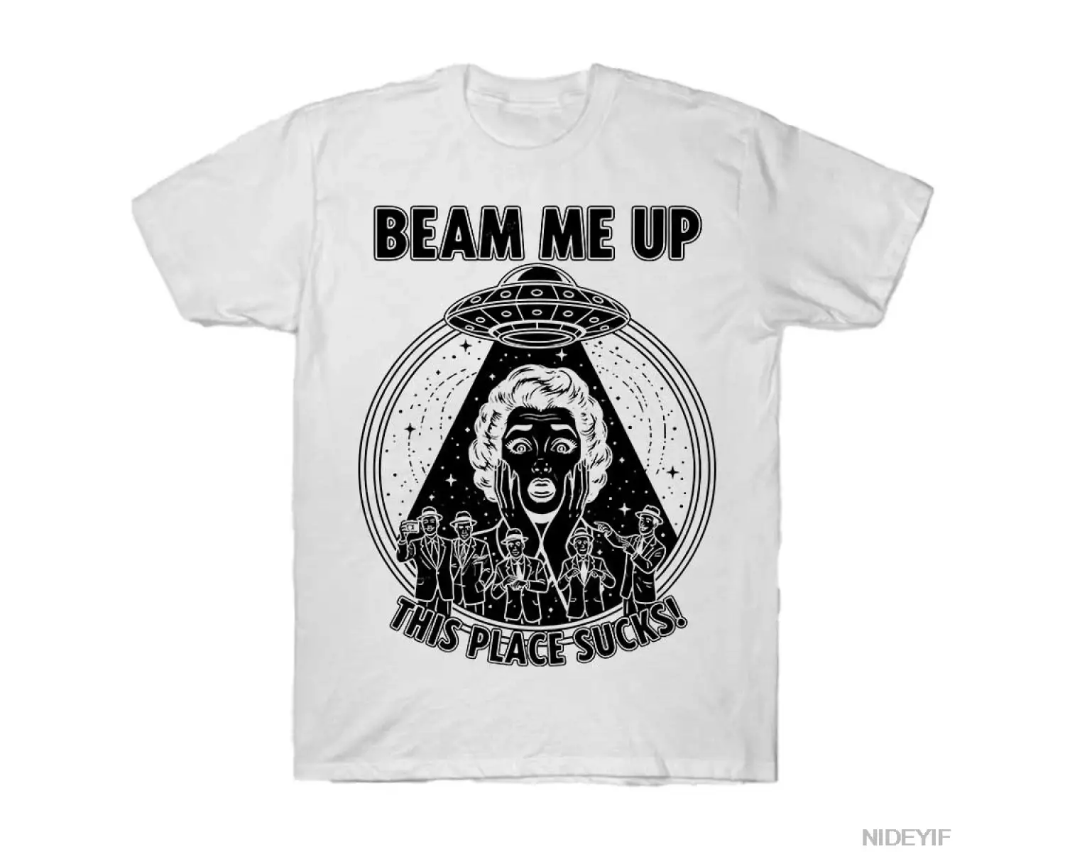 Beam me up Erkek Kadın Tişörtü %100 Pamuklu Tişörtler Kısa Kollu Üstler 1201-3