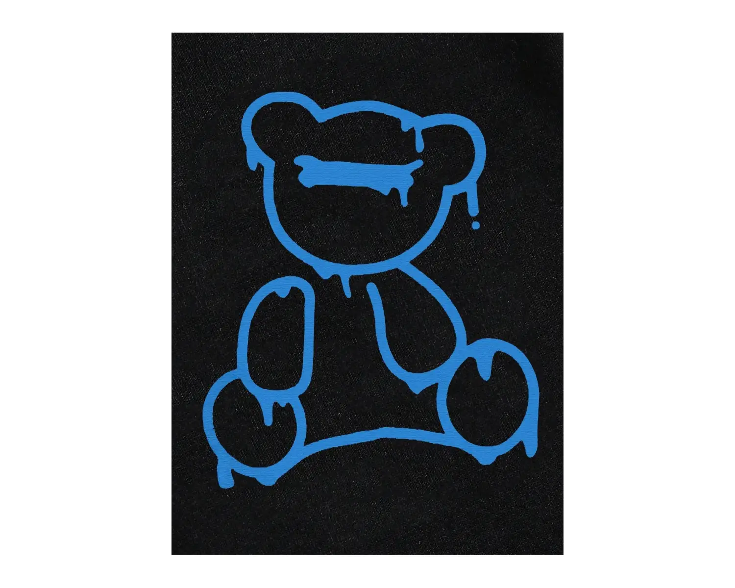 Bear Print Drawstring Waist 4 Mevsim Eşofman