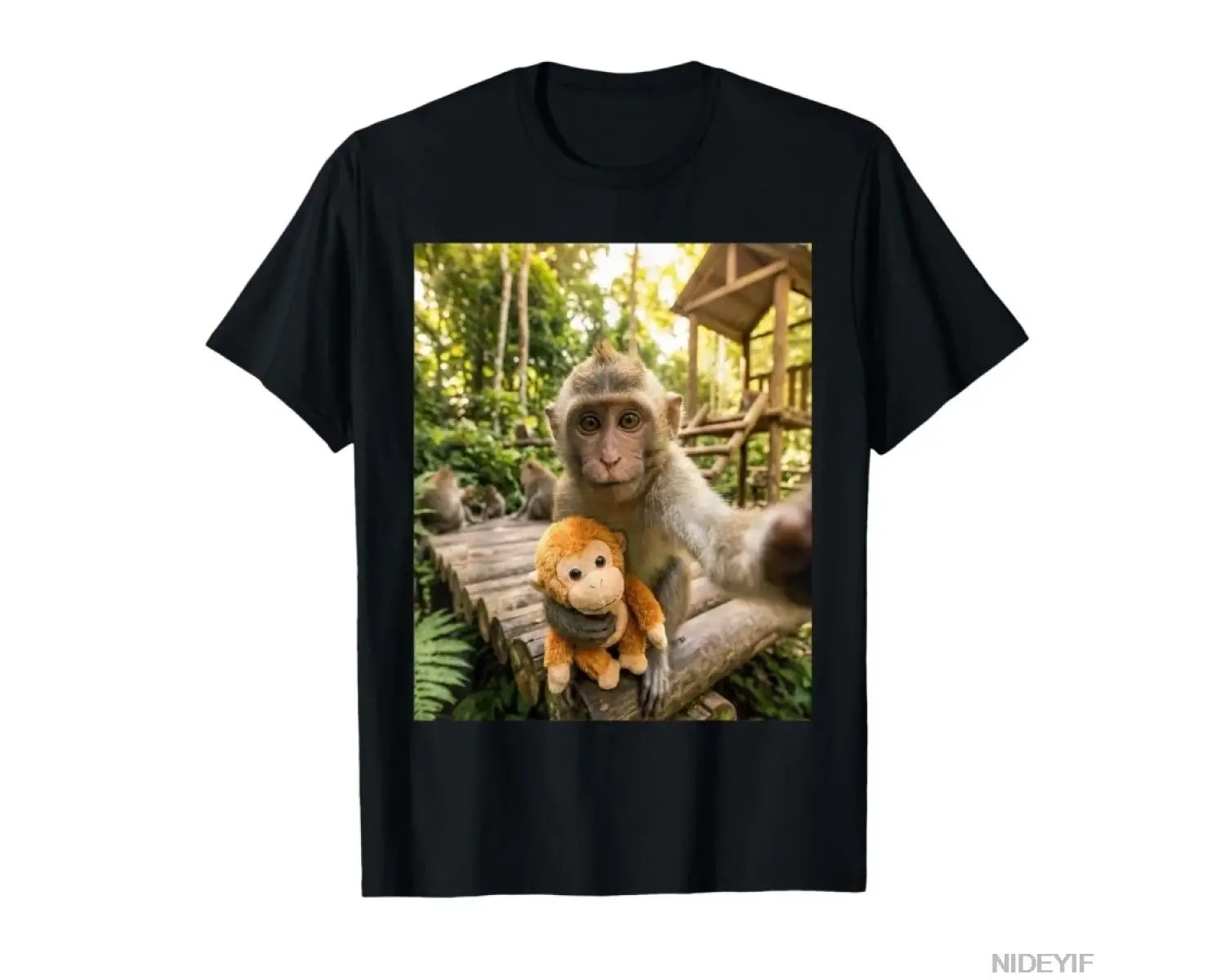 Bebek Maymun Yumruk Takımı Komik Selfie Meme T-shirt Erkekler Kadınlar Için % 100% Pamuk T Sh