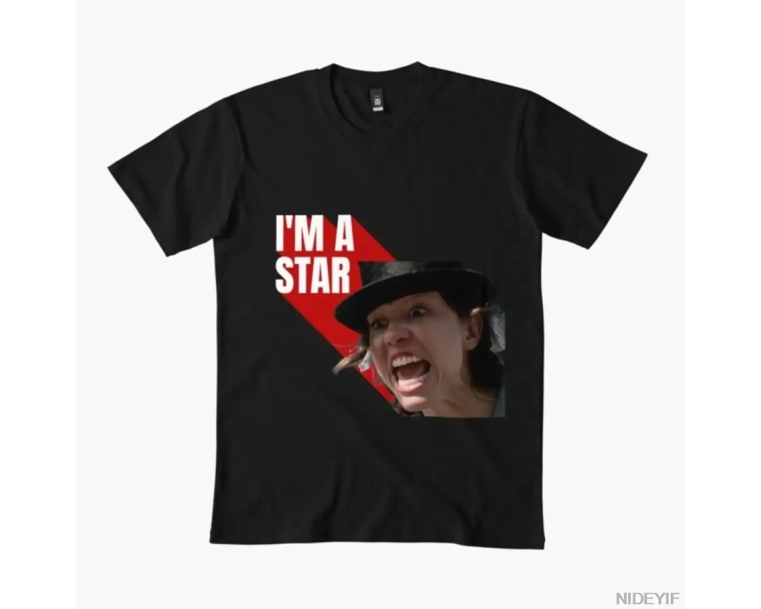 Ben bir STAR Meme T-shirtim Erkekler Kadınlar için %100 Pamuklu Tişörtler Kısa Kollu Üstler