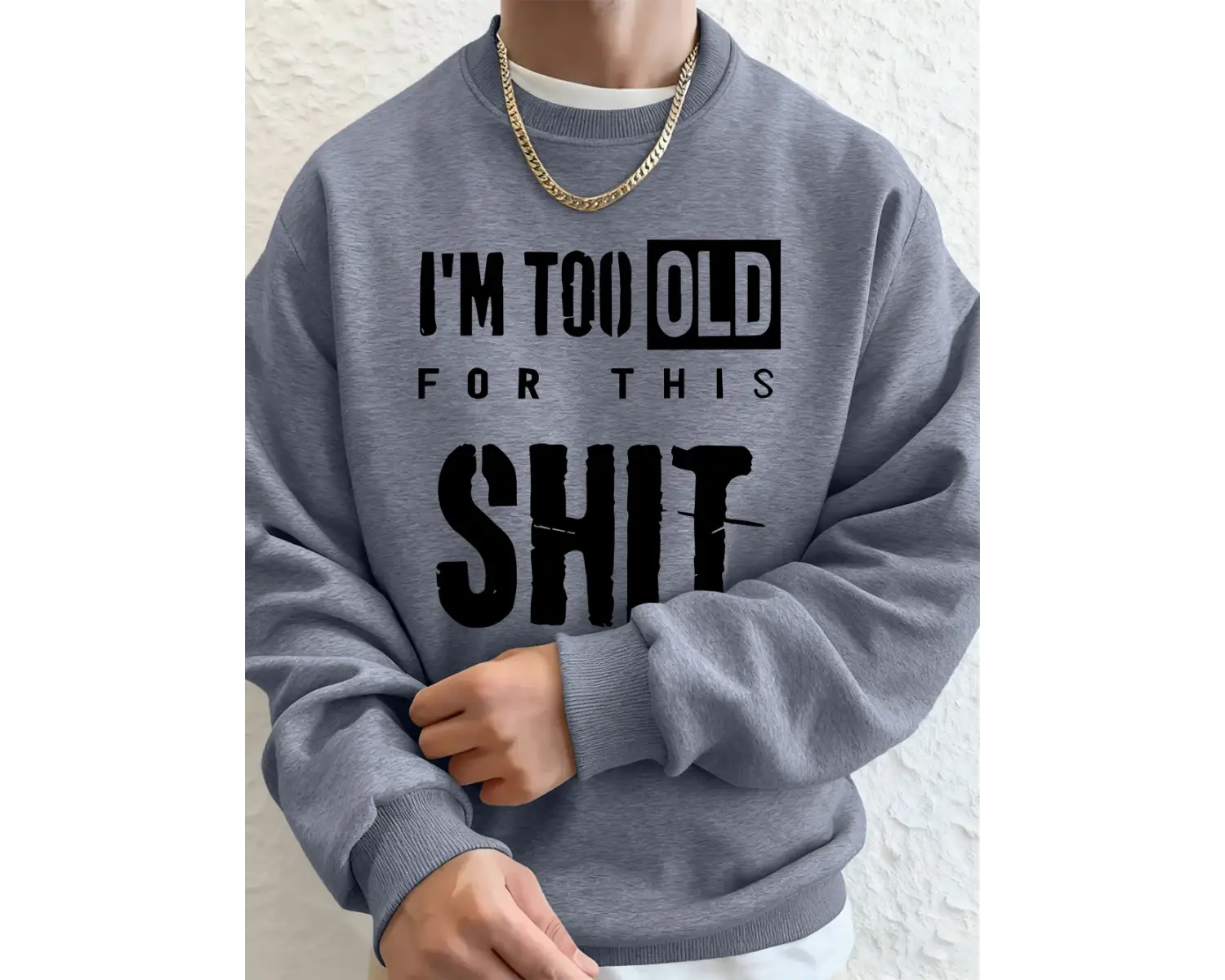 Ben çok yaşlıyım Harfli Baskılı Erkek Kapüşonlu Üstleri Sonbahar Büyük Beden Sweatshirt Hip H