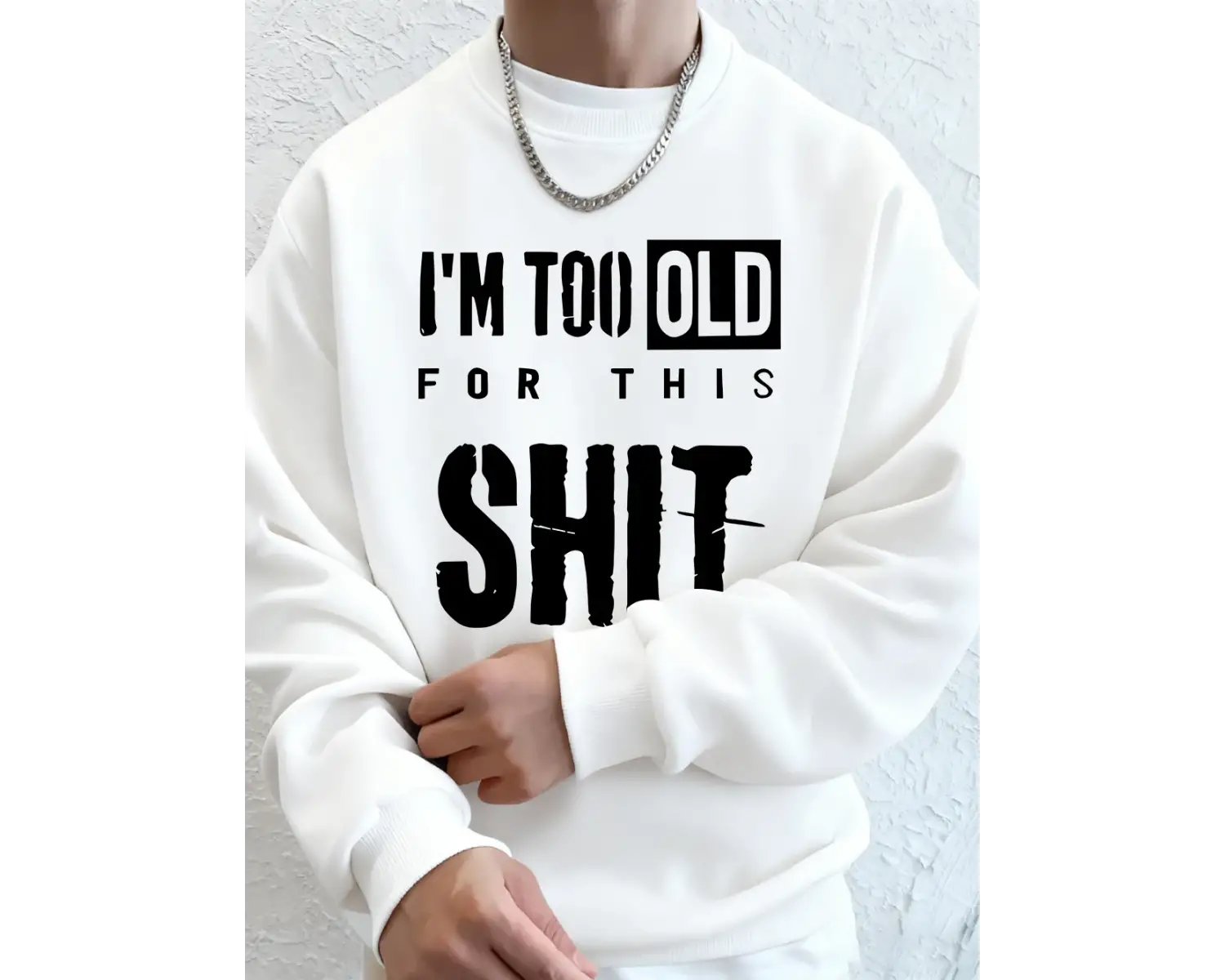 Ben çok yaşlıyım Harfli Baskılı Erkek Kapüşonlu Üstleri Sonbahar Büyük Beden Sweatshirt Hip H