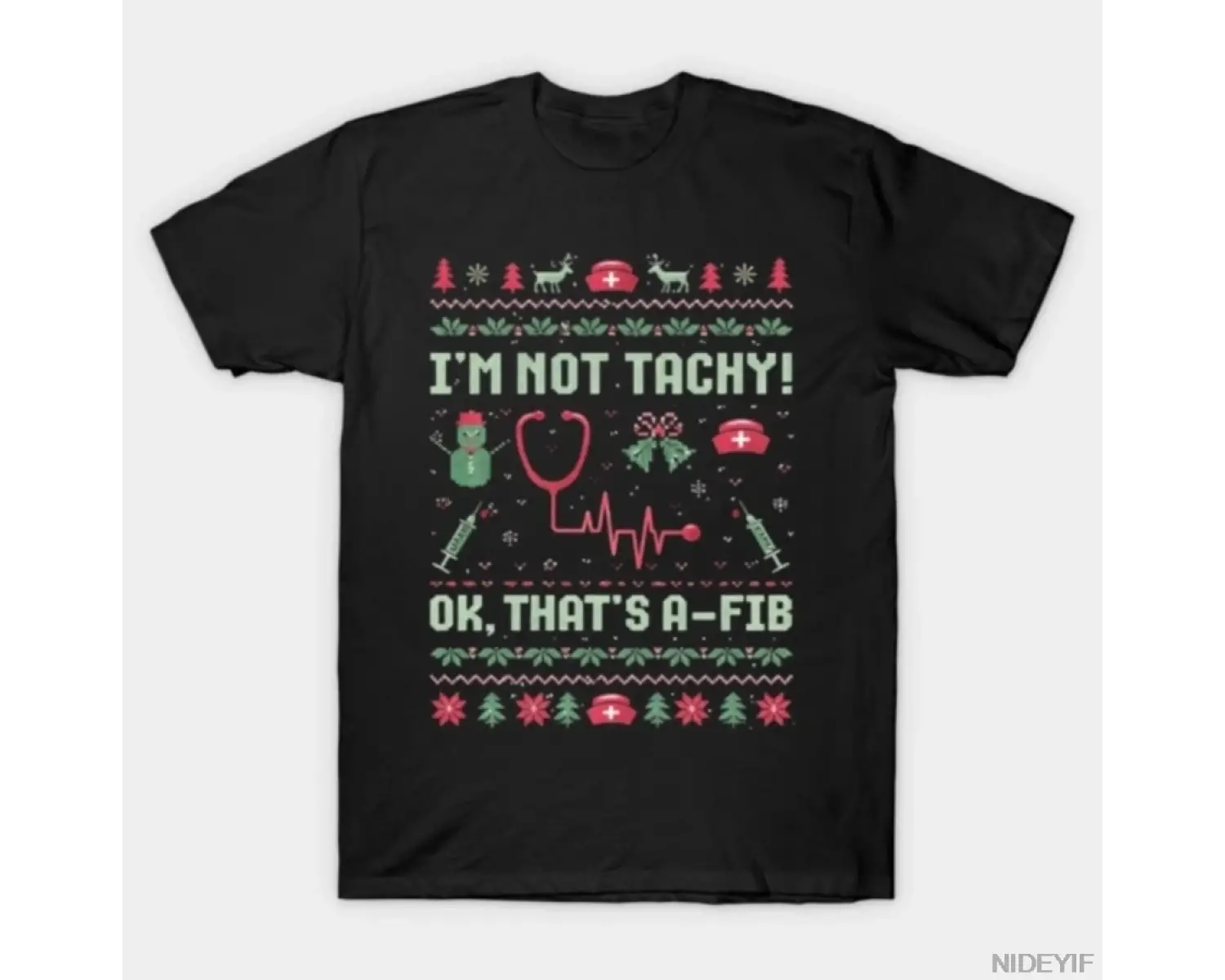 Ben hızlı değilim! Tamam, Bu A-FIB Erkek Kadın Tişörtü %100 Pamuklu Tişörtler Kısa Kollu Üstl