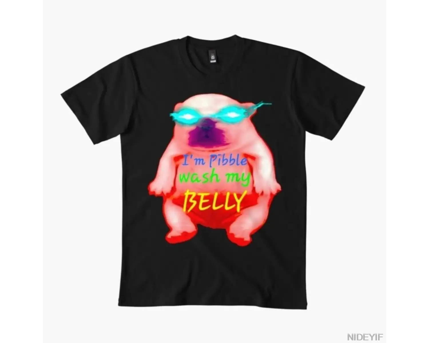 Ben Pibbleyim Göbeğimi Yıkayın Komik Köpek Meme Tişörtü Erkekler Kadınlar İçin %100 Pamuklu