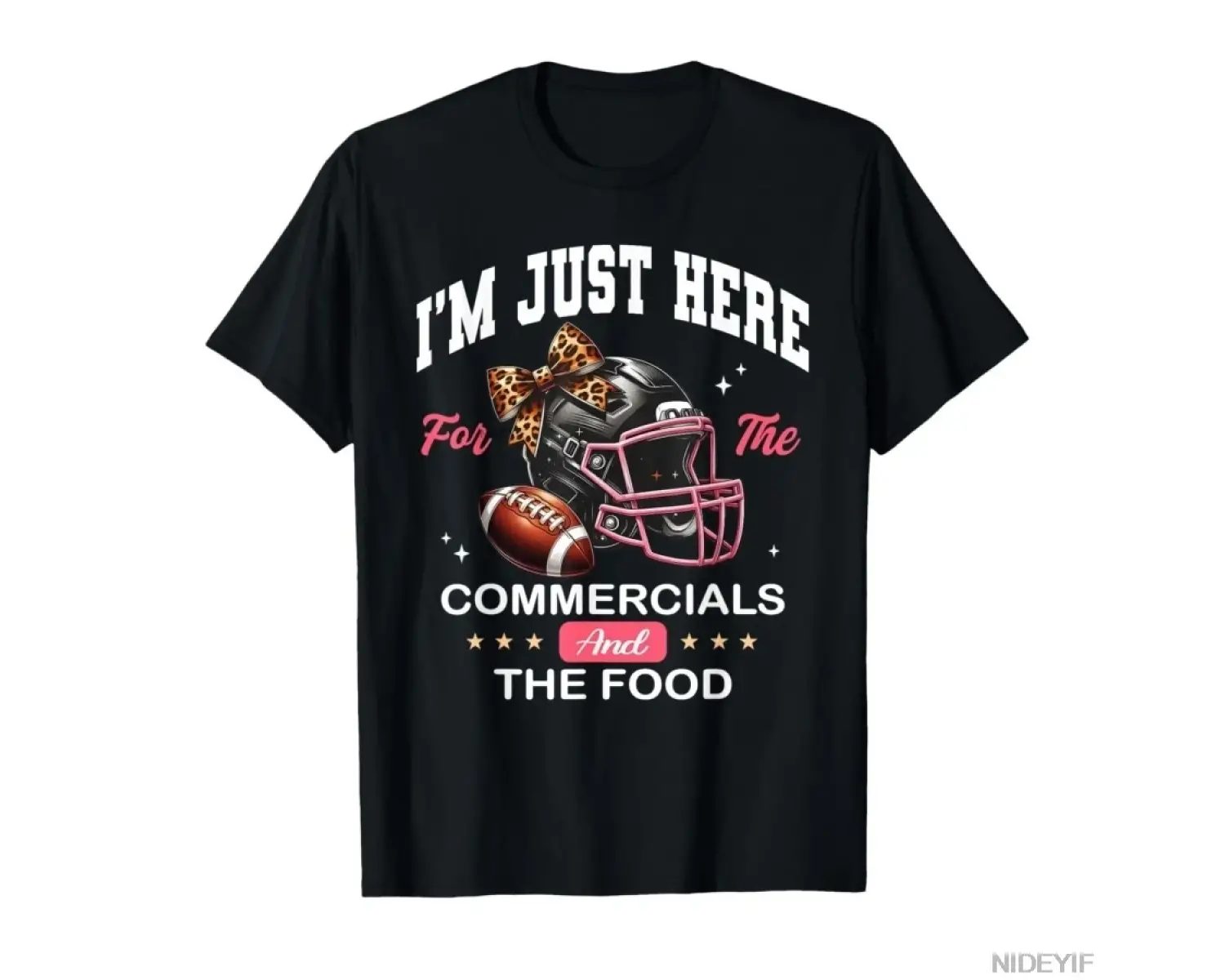 Ben Sadece Reklamlar ve Yiyecekler İçin Buradayım Komik Futbol Tişörtü Erkekler Kadınlar İçin