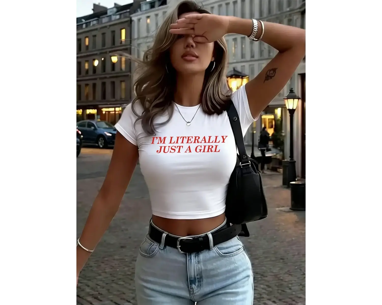 Ben tam anlamıyla sadece bir kızım baskılar kadın kısa tişörtler yaz o-boyun yumuşak üstler s