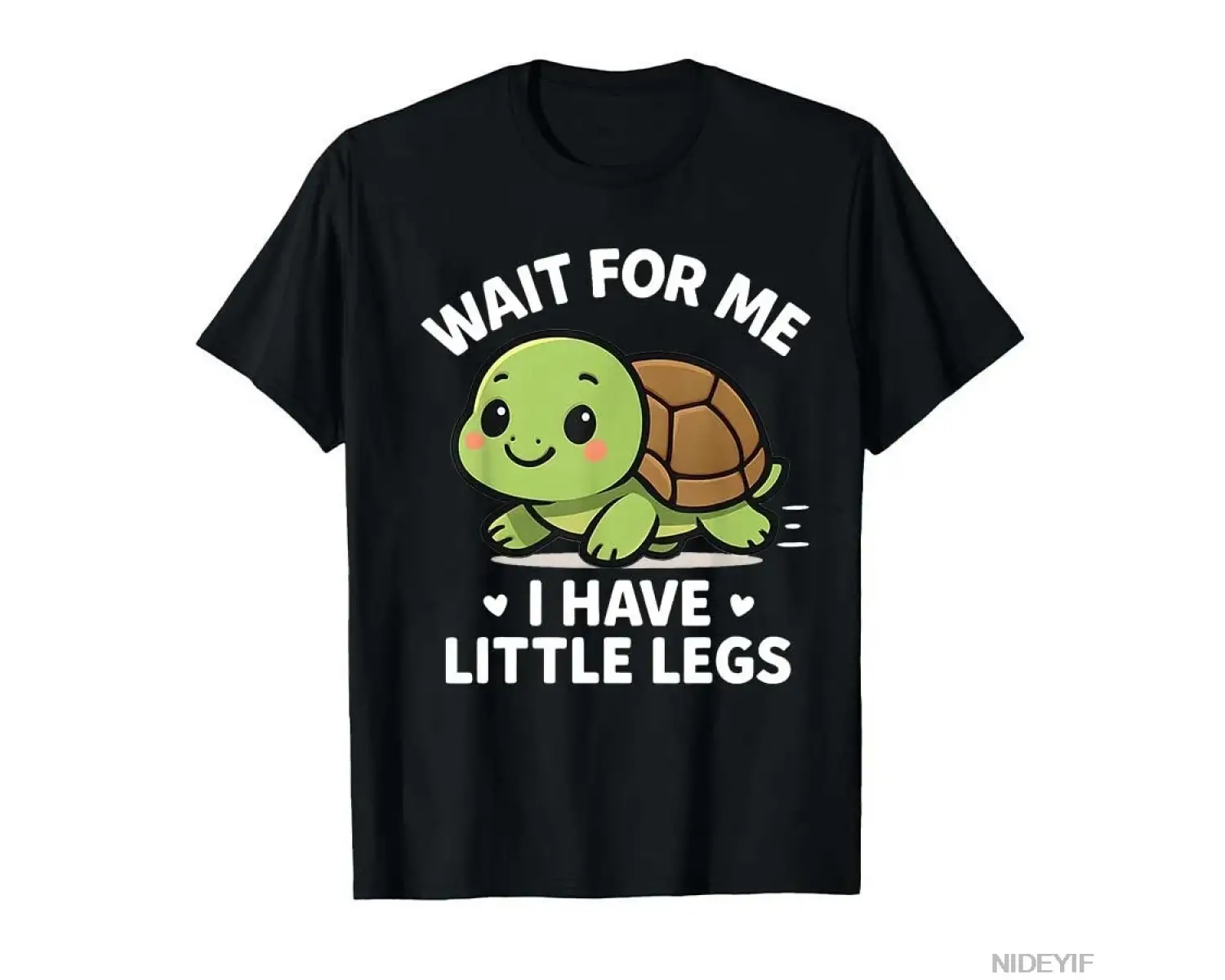Beni Bekle Küçük Bacaklıyım - Sevimli Komik Kaplumbağa Meme Baskılı Erkek Kadın %100 Pamuklu