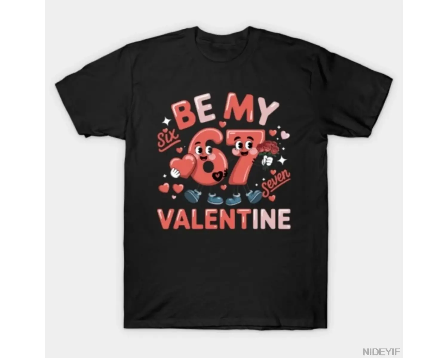 Benim Altıncı Yedinci Sevgilim Olun Havalı Sevgililer Günü 67 Meme Tişörtü Erkekler Kadınlar