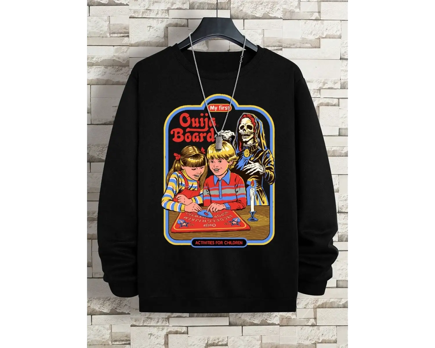 Benim ilk Ouija kurulu baskı giysileri erkekler için yeni yüksek kaliteli Hoody Vintage bisik