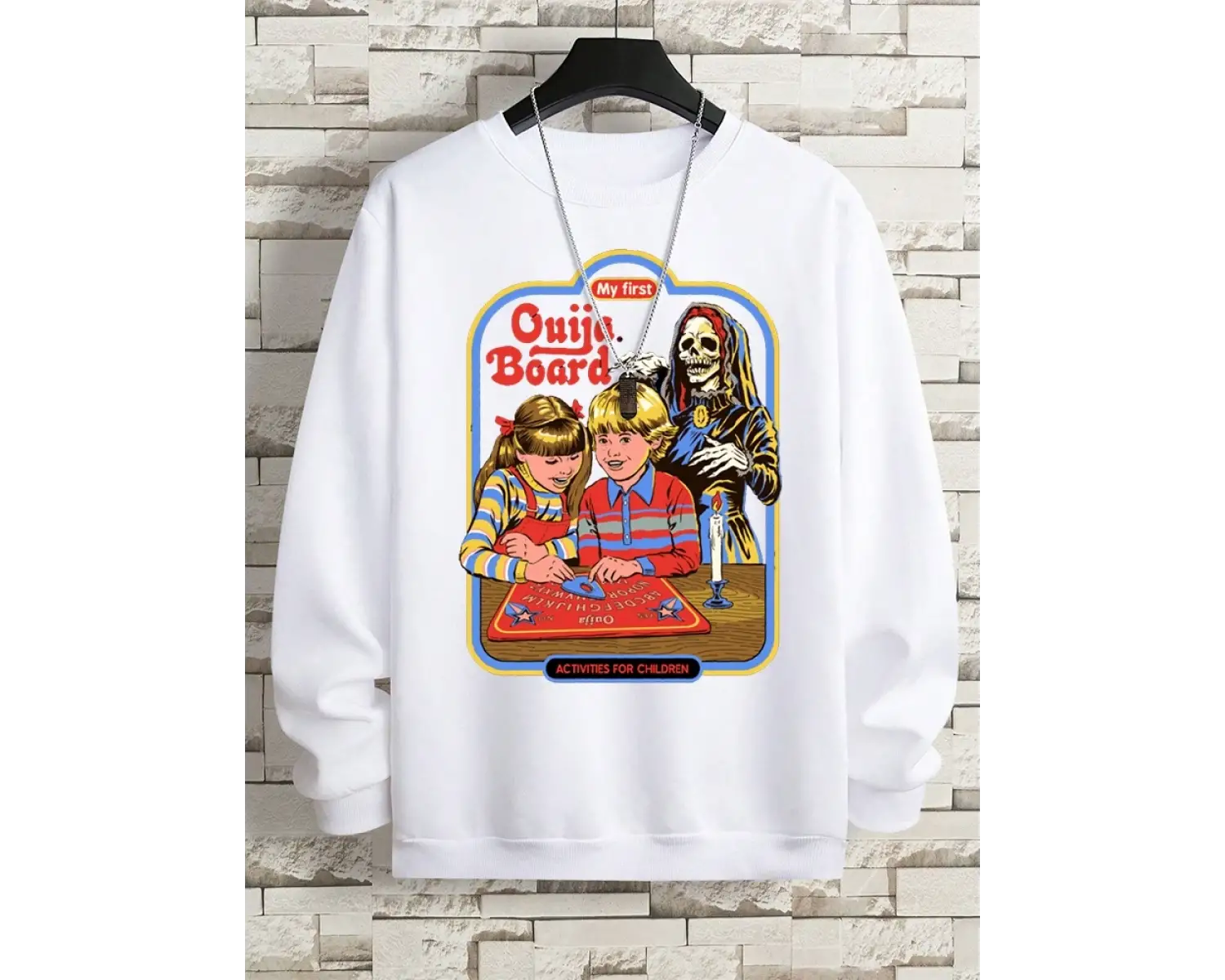 Benim ilk Ouija kurulu baskı giysileri erkekler için yeni yüksek kaliteli Hoody Vintage bisik