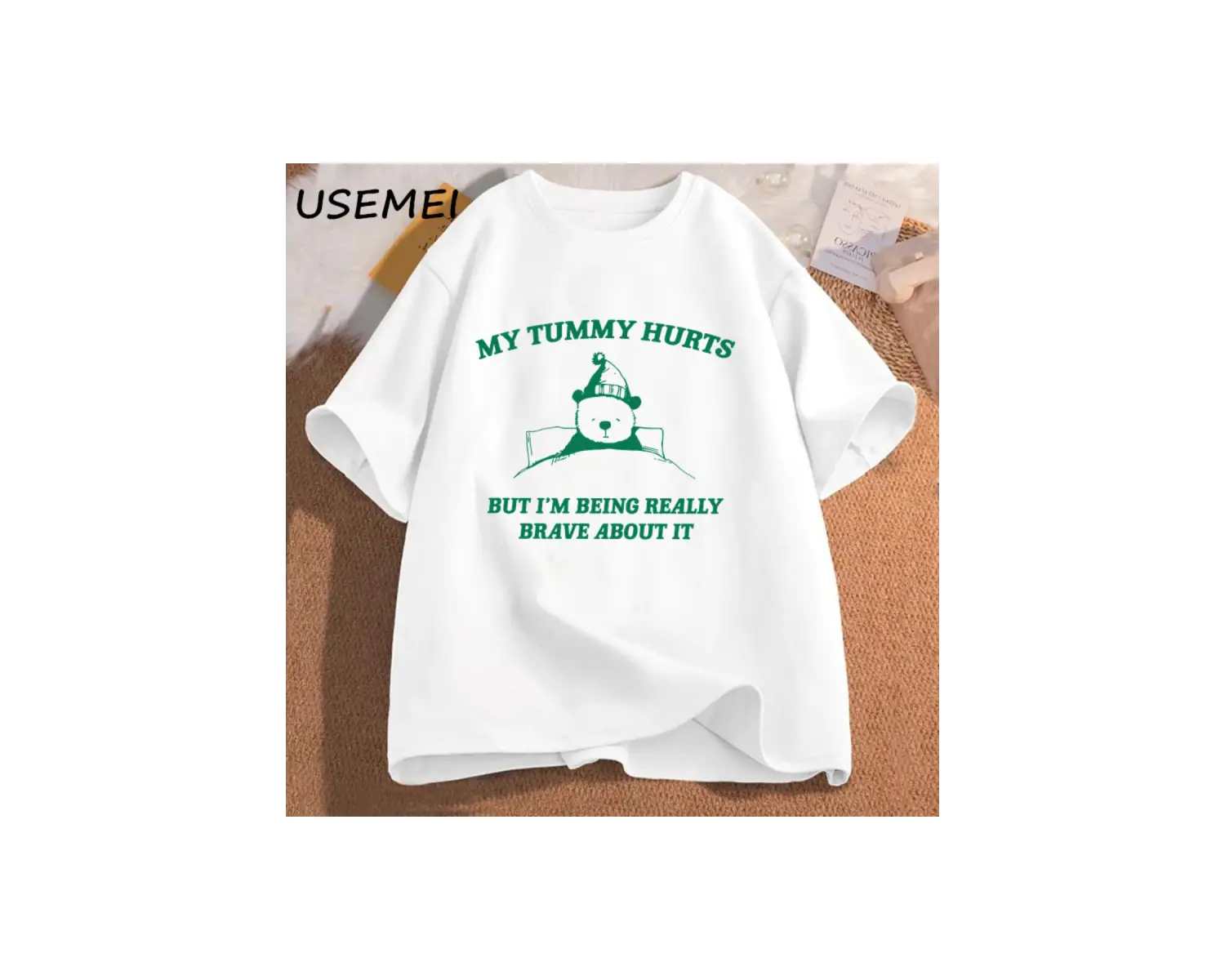 Benim karın acıyor ama bu konuda gerçekten cesur olmak grafik T shirt kadın erkek komik pamuk 2993