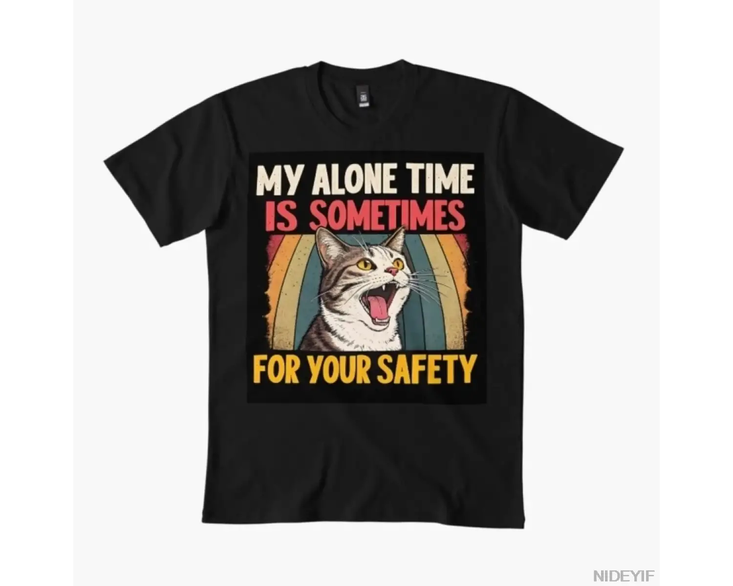 Benim yalnızlık zamanım bazı zamanlar sizin güvenliğiniz içindir Erkek Kadın Tişörtleri %100