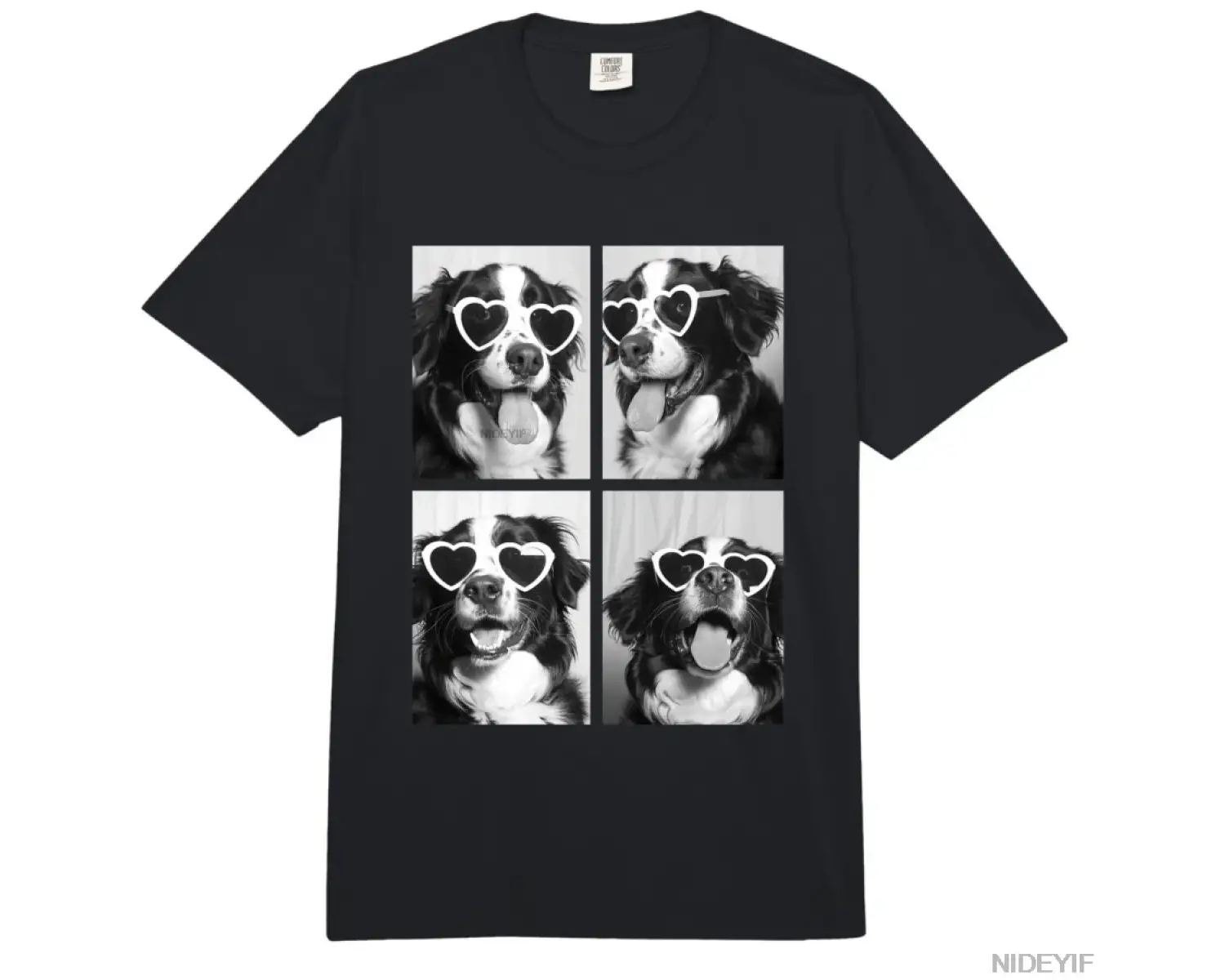 Bernese with Hearts Güneş Gözlüğü Komik sevgililer Günü Köpekler Erkekler Kadınlar için T-shi