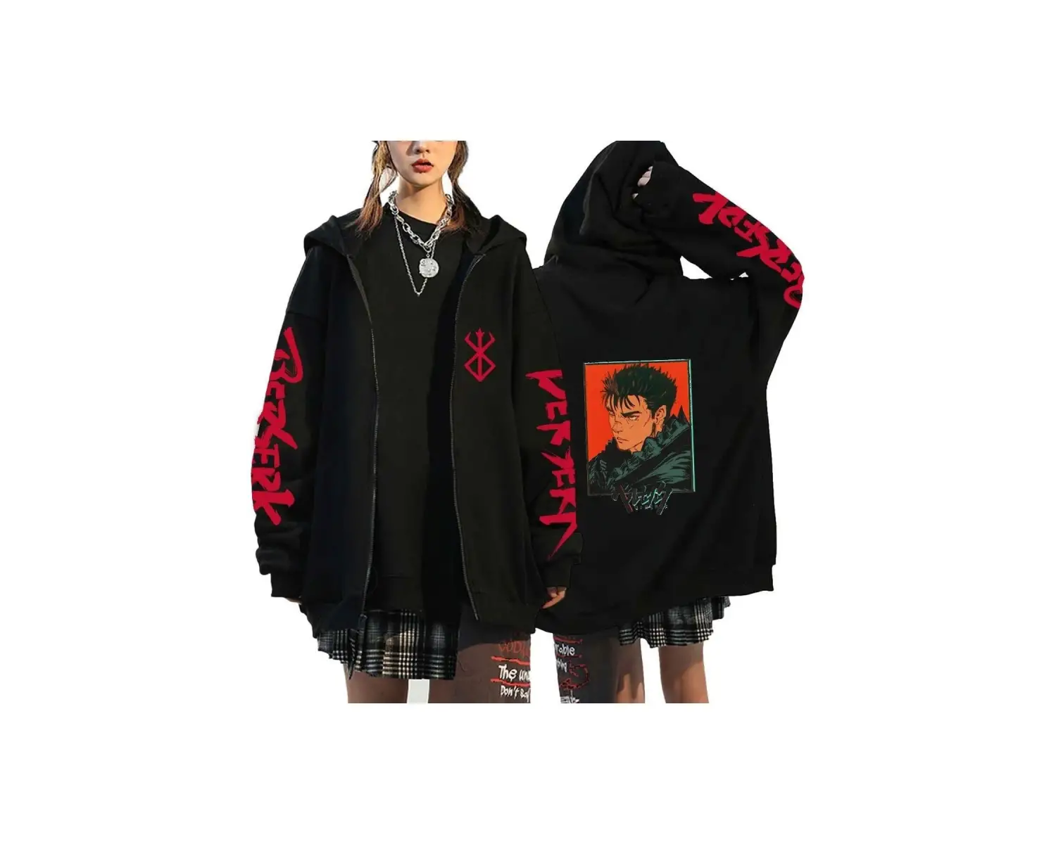 Berserk Fermuarlı Hoodie Mod42 14627