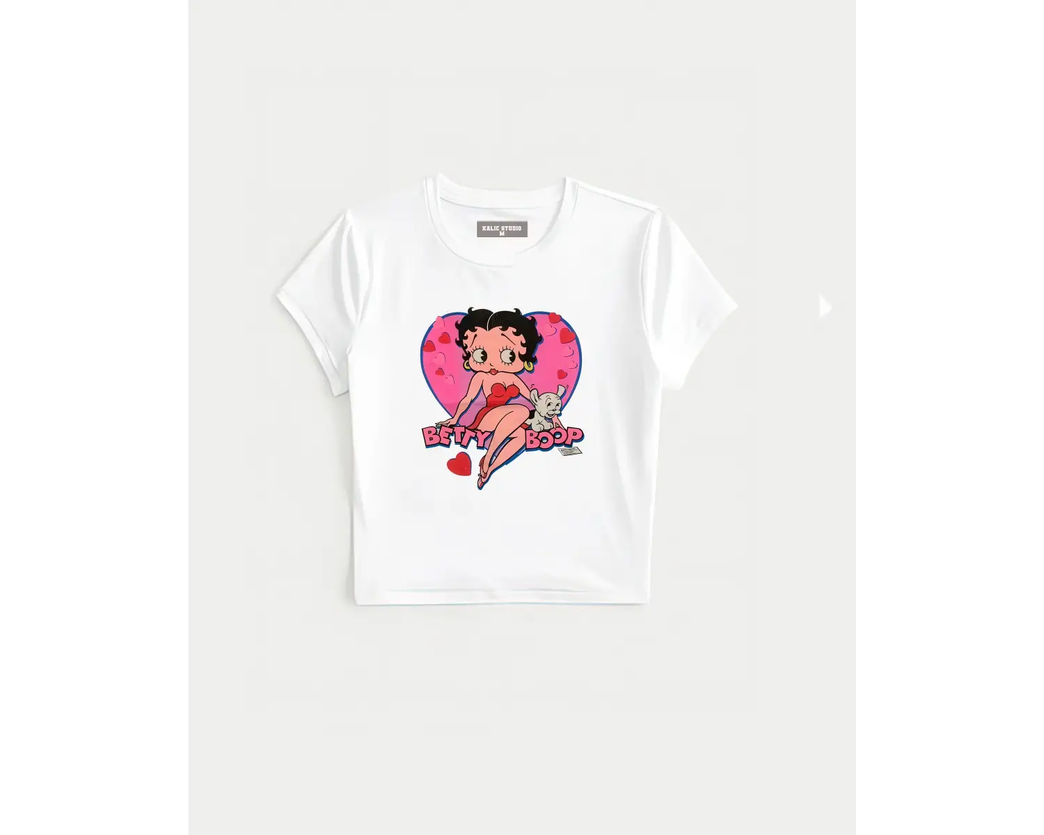 betty boop baby tee beyaz