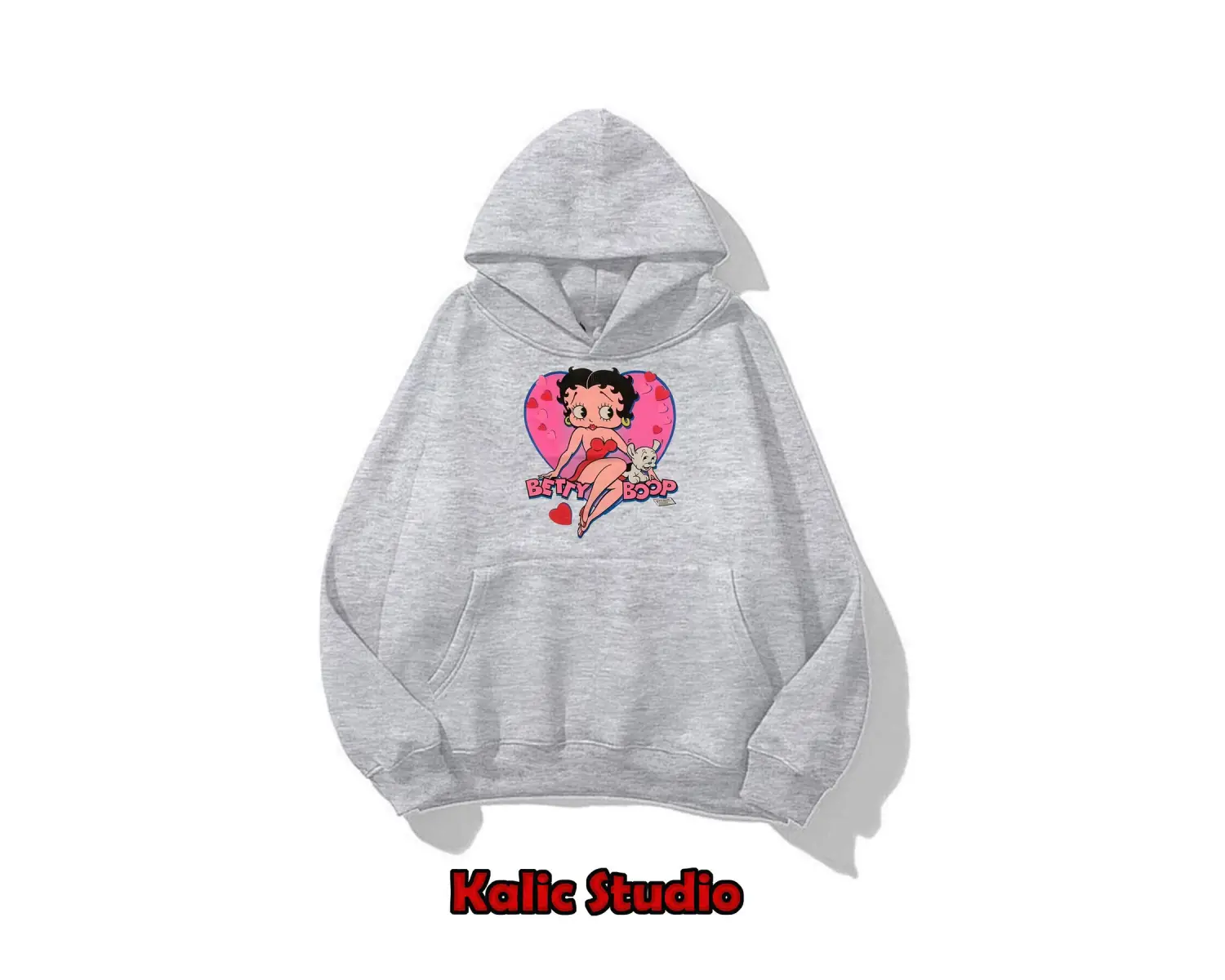 Betty boop oversize sweatshirt gri