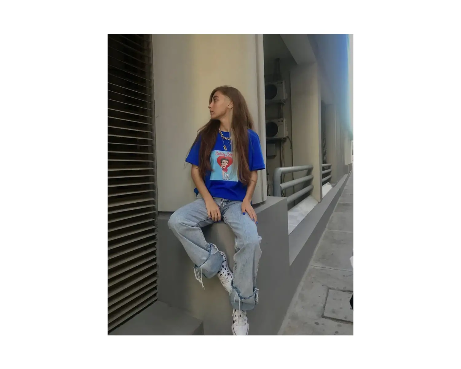 Betty Boop - T-shirt Beyaz