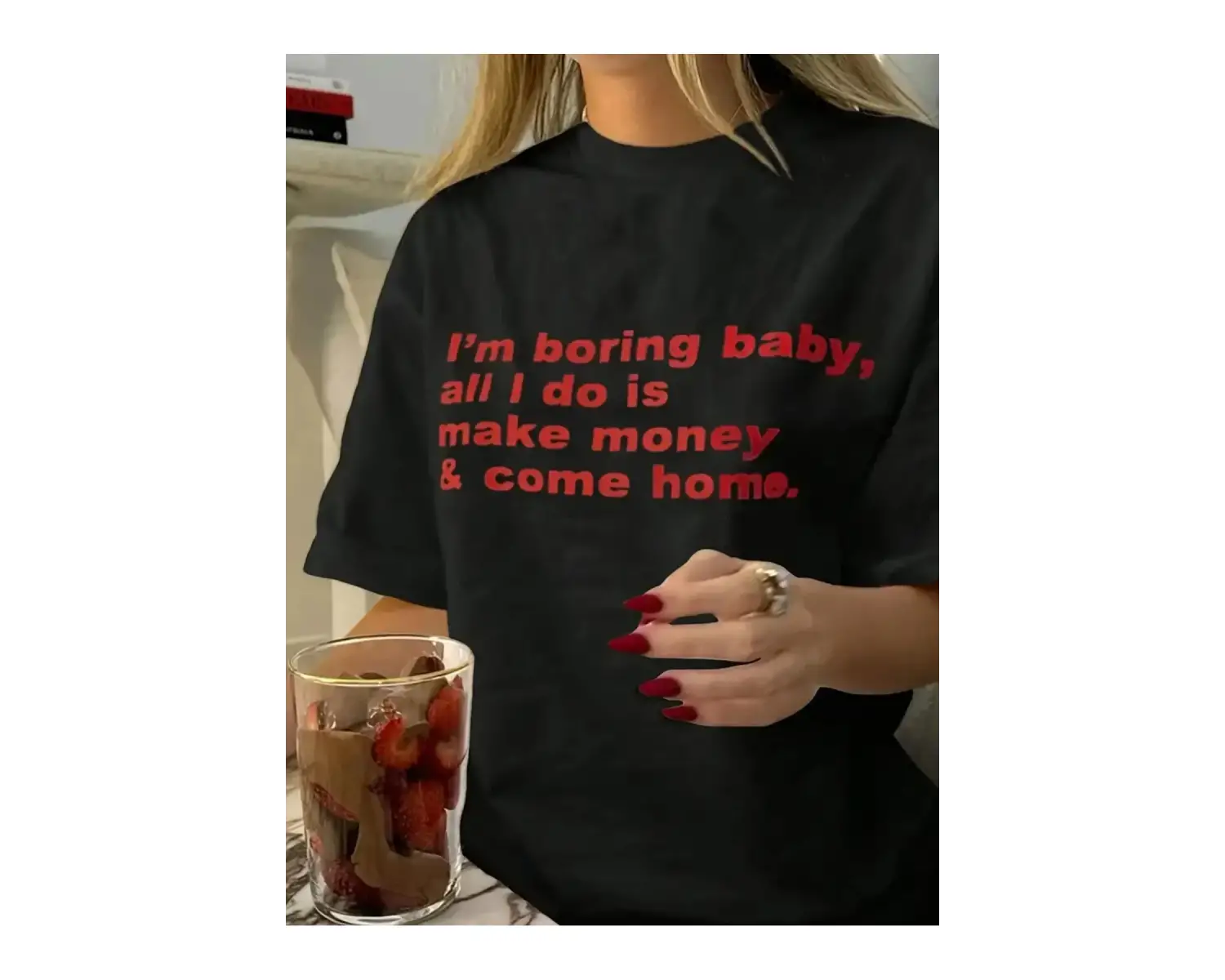 Beyaz 2025Hip Hop Yaz Mürettebat Boyun Kırmızı Mektup Baskı Sokak Ti