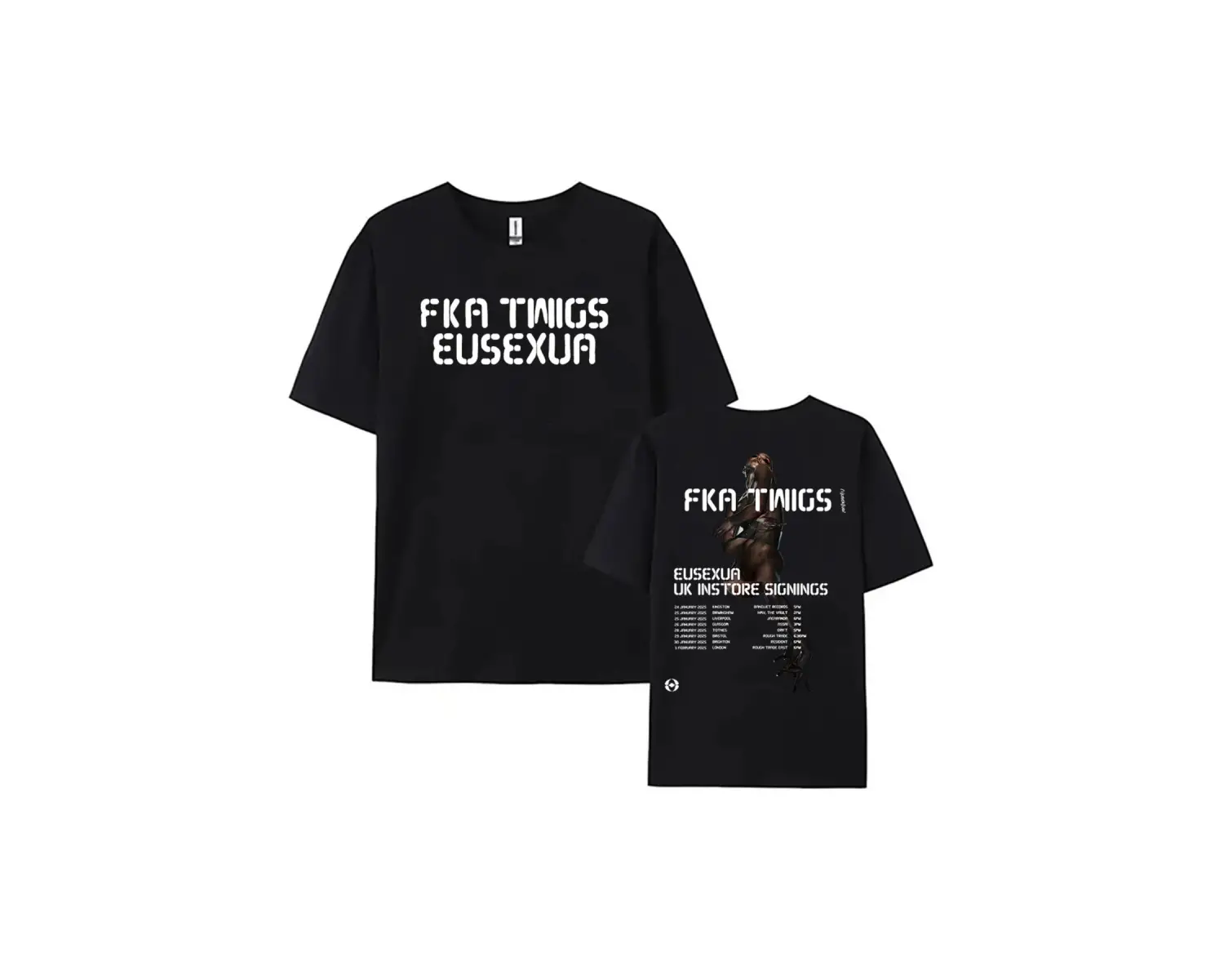 Beyaz Albümü Eusexua Tur leri Şarkıcı FKA Dallar baskılı Yumuşak Kısa