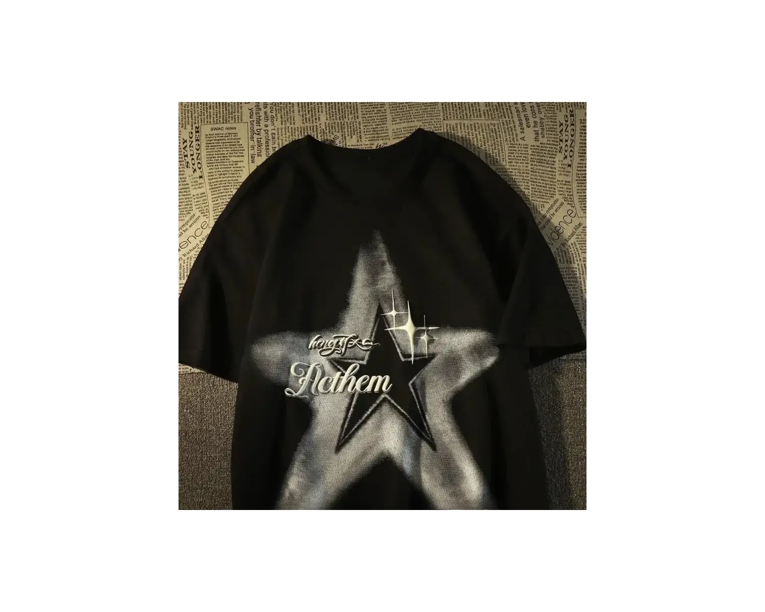 Beyaz Amerikan Sokak Hiphop Yıldız Baskı ler ve lar için Y2K Yaz