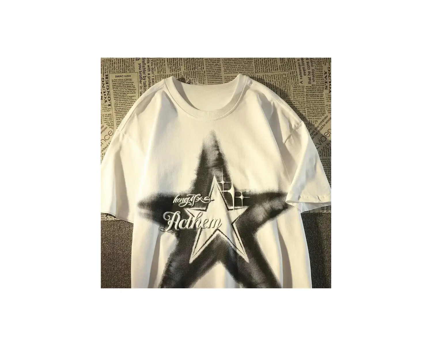 Beyaz Amerikan Sokak Hiphop Yıldız Baskı ler ve lar için Y2K Yaz