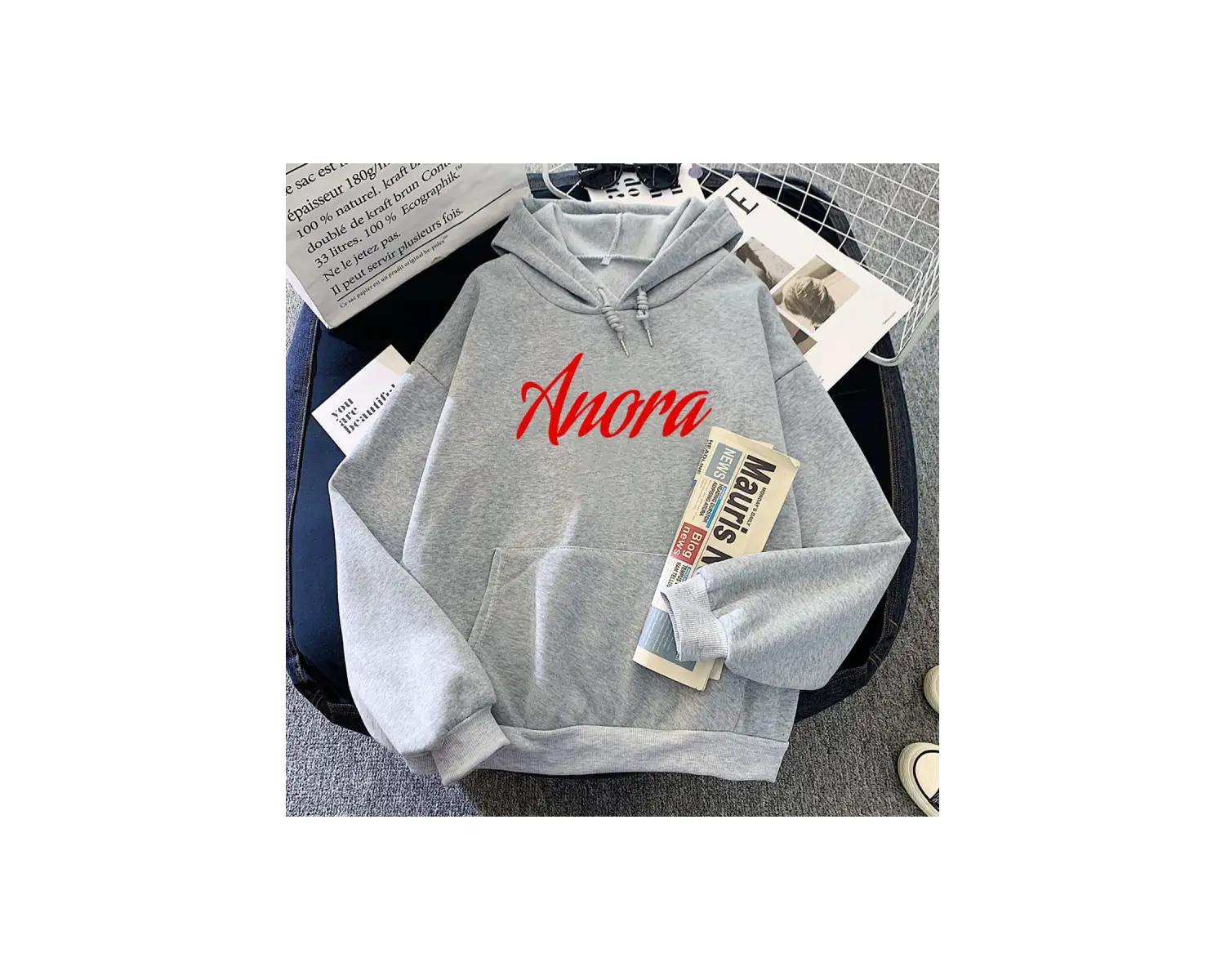 Beyaz Anora Romantik ve Komedi Filmi Hoodies Streetweed Grafik Sudaderas Para Muj