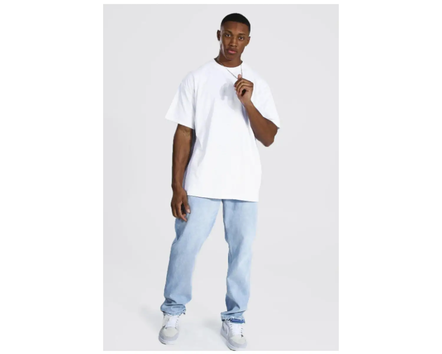 Beyaz Apollo Xıı Baskılı Oversize Tişört