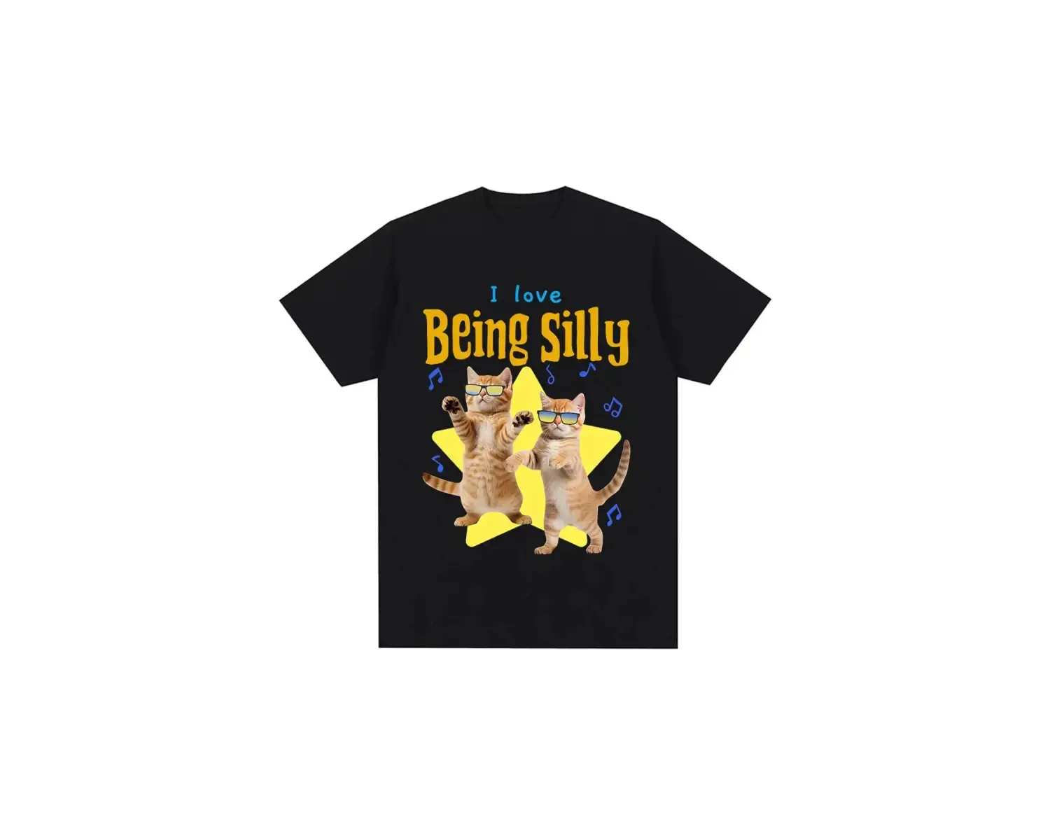 Beyaz Aptal Komik Kedi Memes Tops Streetweed Grafik