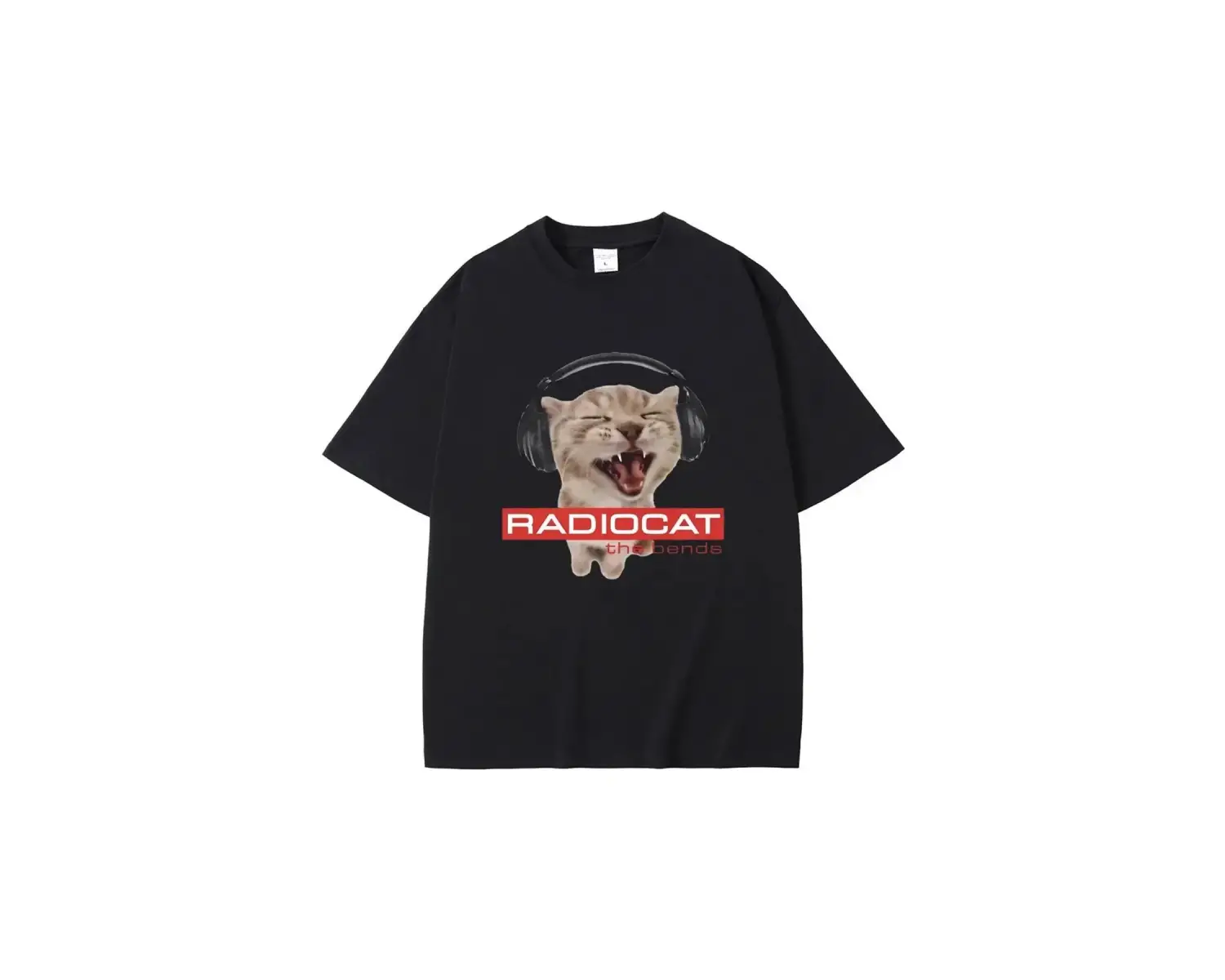 Beyaz Aptal Komik Kedi Memes Tops Streetweed Grafik