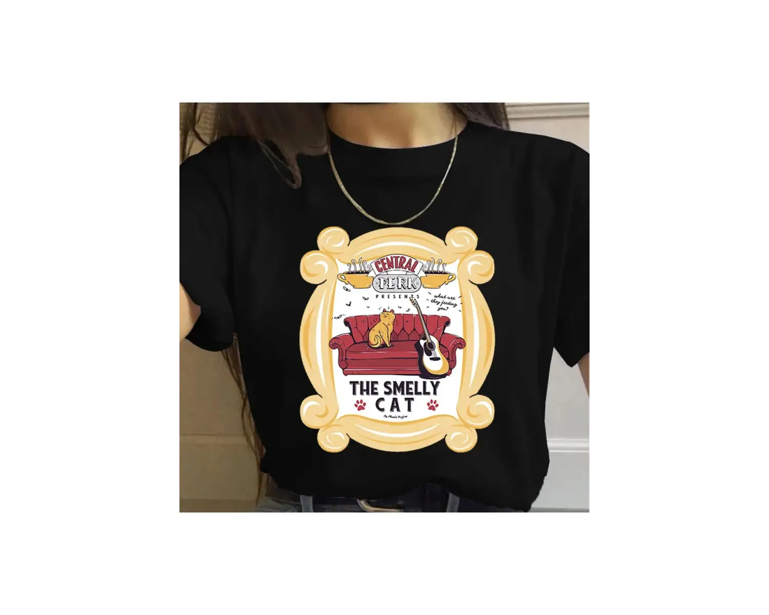 Beyaz Arkadaşlar TV Gösterisi harajuku Ullzang Karikatür Baskı 90s Grafi