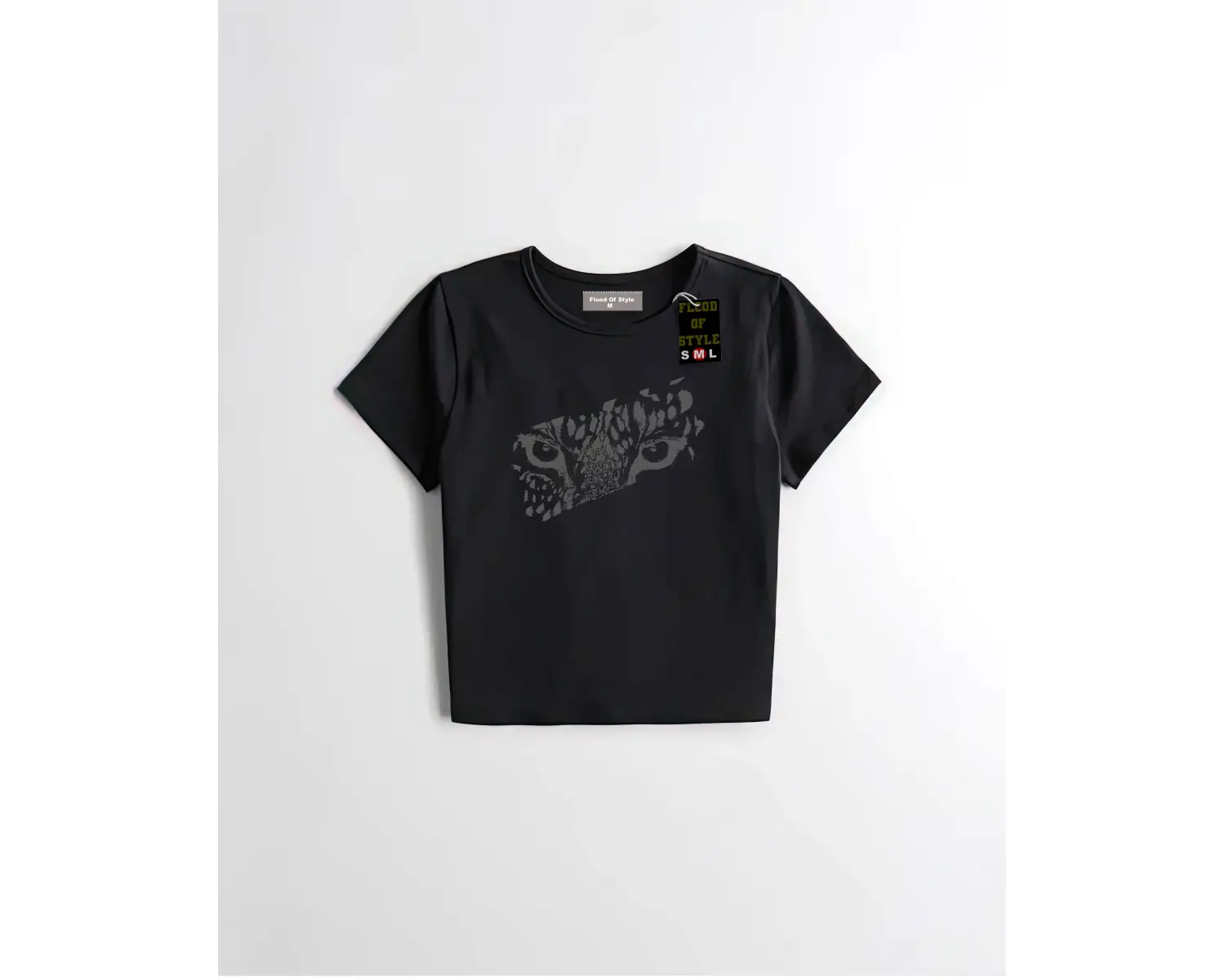 Beyaz Babby Tee aslan gözü minimal Özel tasarım