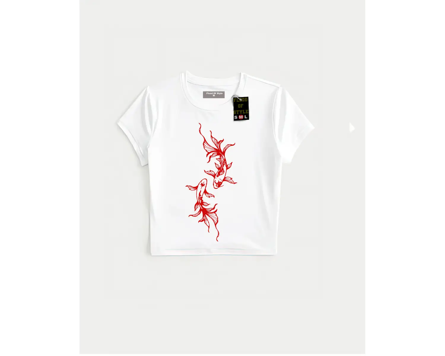 Beyaz Babby Tee balık Özel tasarım