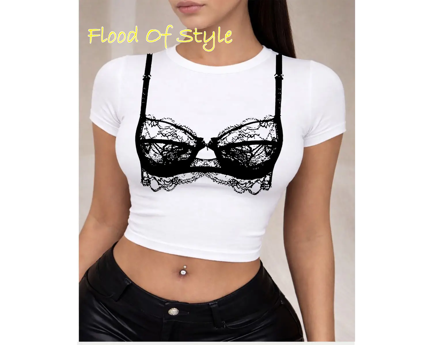 Beyaz Babby Tee dantali Özel tasarım