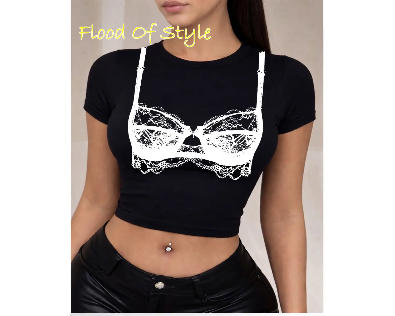 Beyaz Babby Tee dantali Özel tasarım