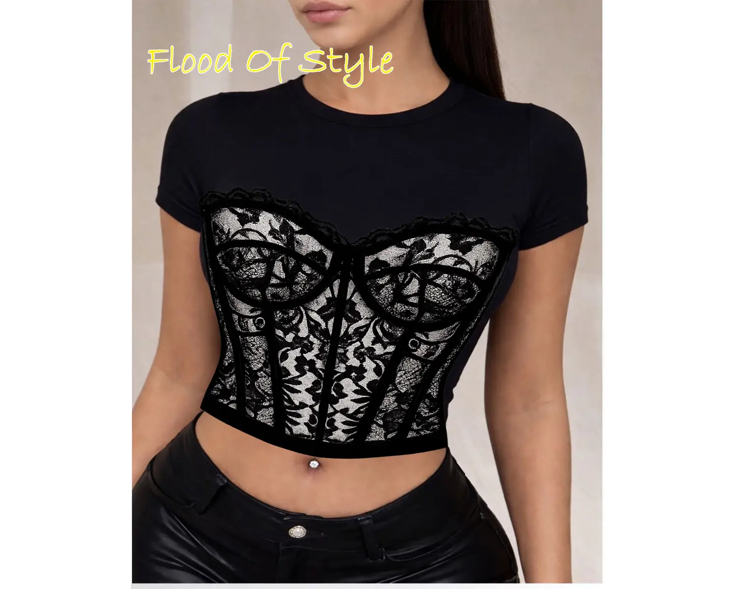 Beyaz Babby Tee danteli Özel tasarım