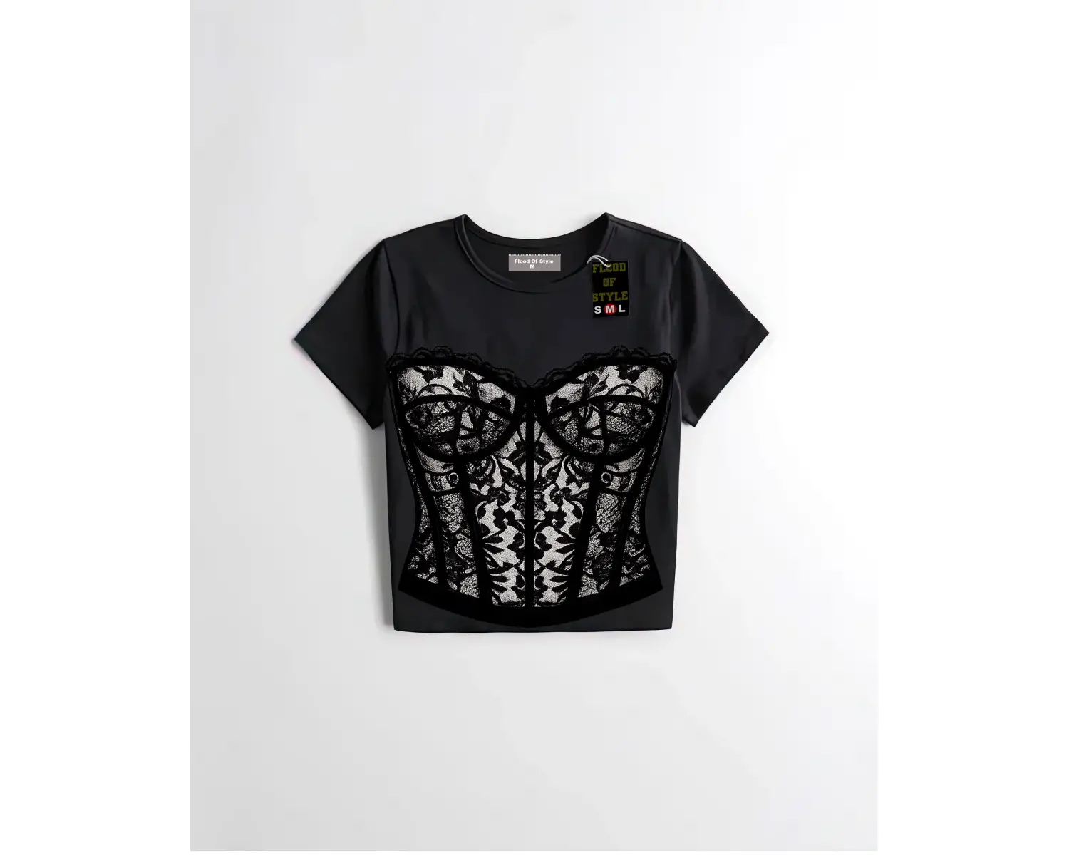 Beyaz Babby Tee danteli Özel tasarım