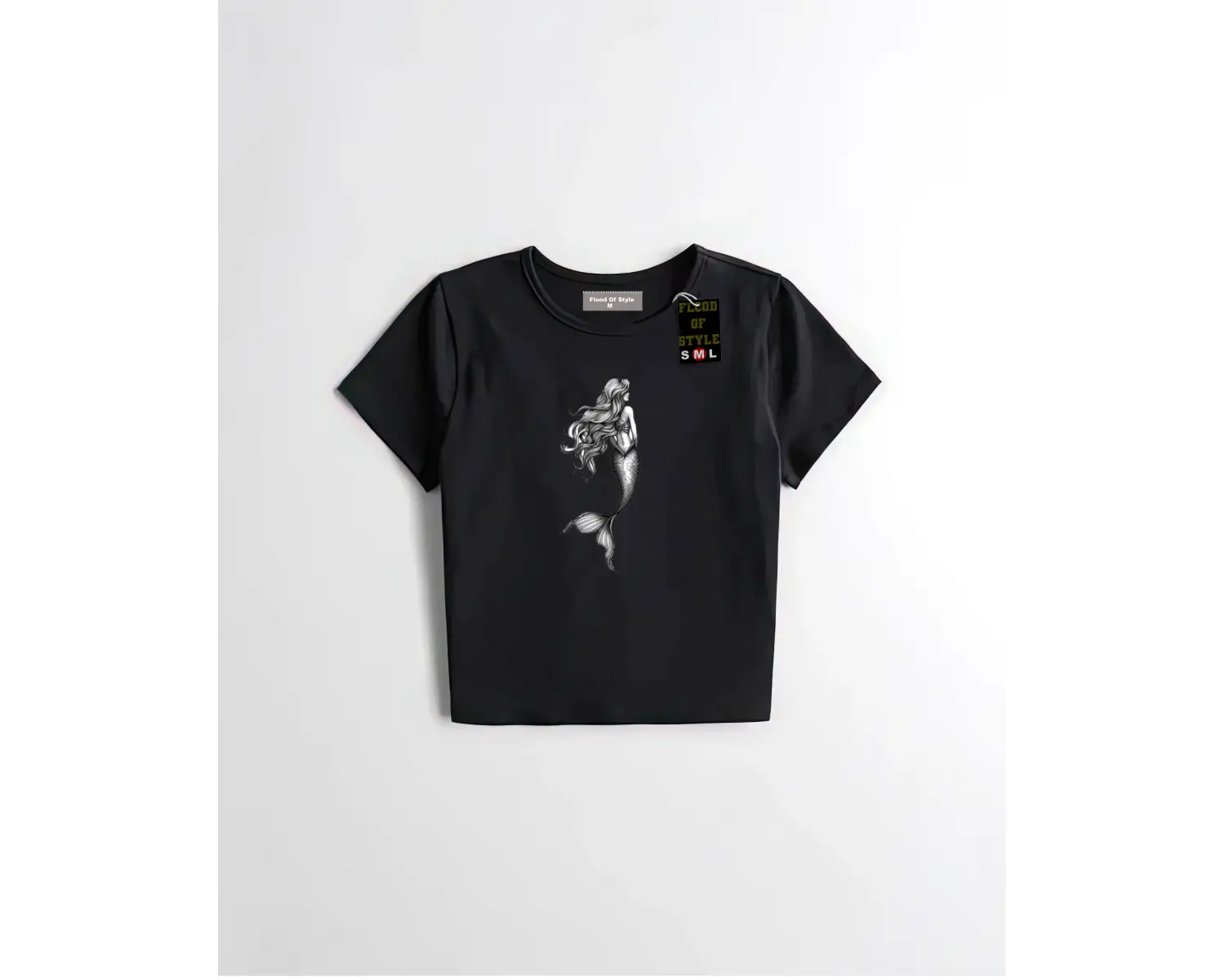 Beyaz Babby Tee deniz kızı Özel tasarım