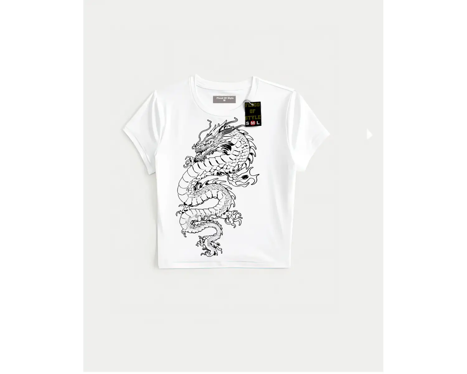 Beyaz Babby Tee ejdarha Özel tasarım