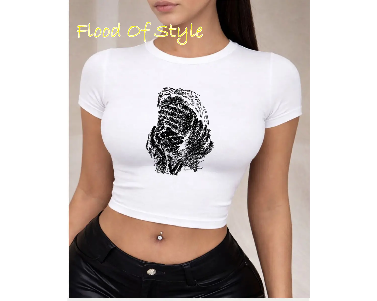 Beyaz Babby Tee el yüz tasarımı Özel tasarım