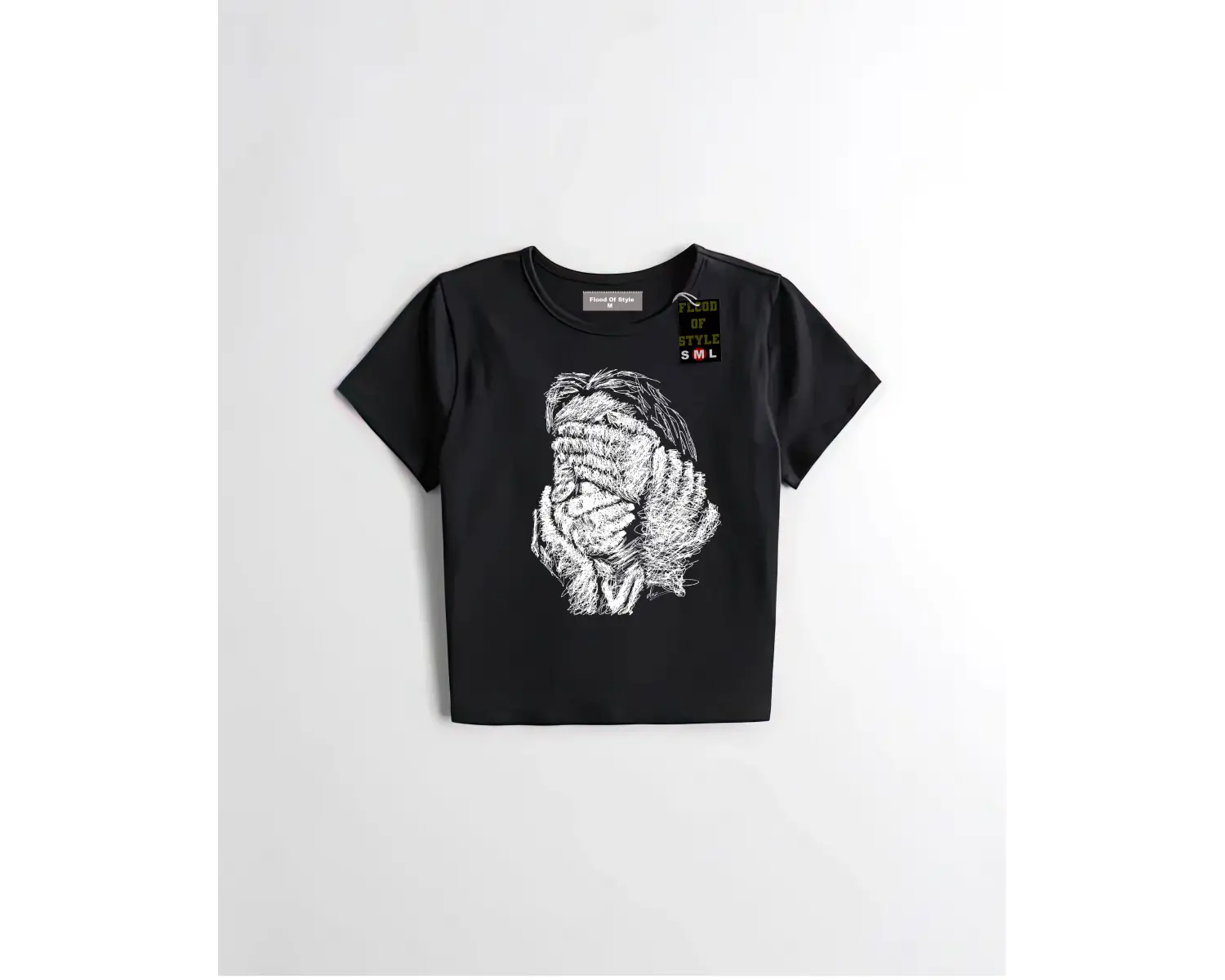 Beyaz Babby Tee el yüz tasarımı Özel tasarım