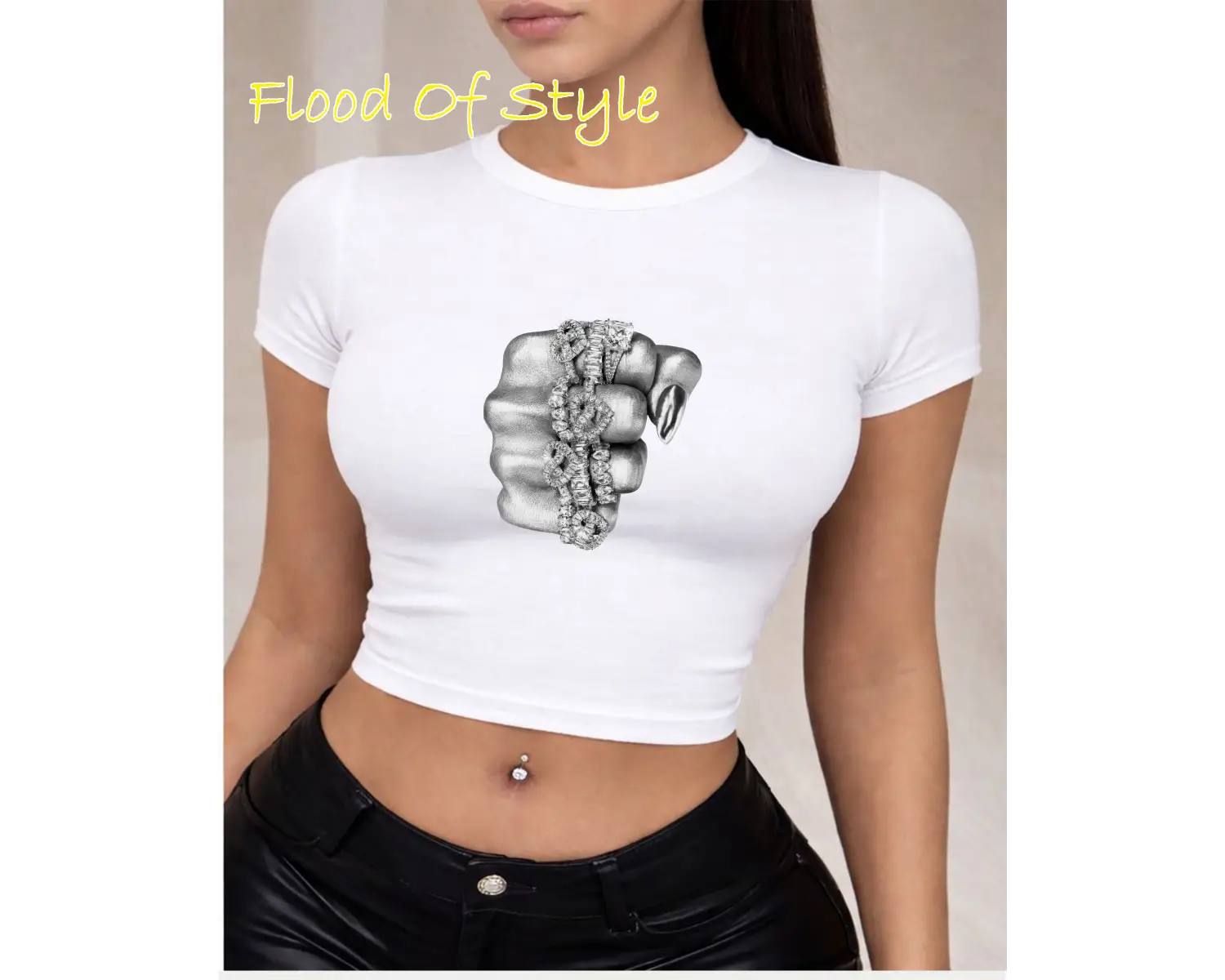 Beyaz Babby Tee el yüzük Özel tasarım