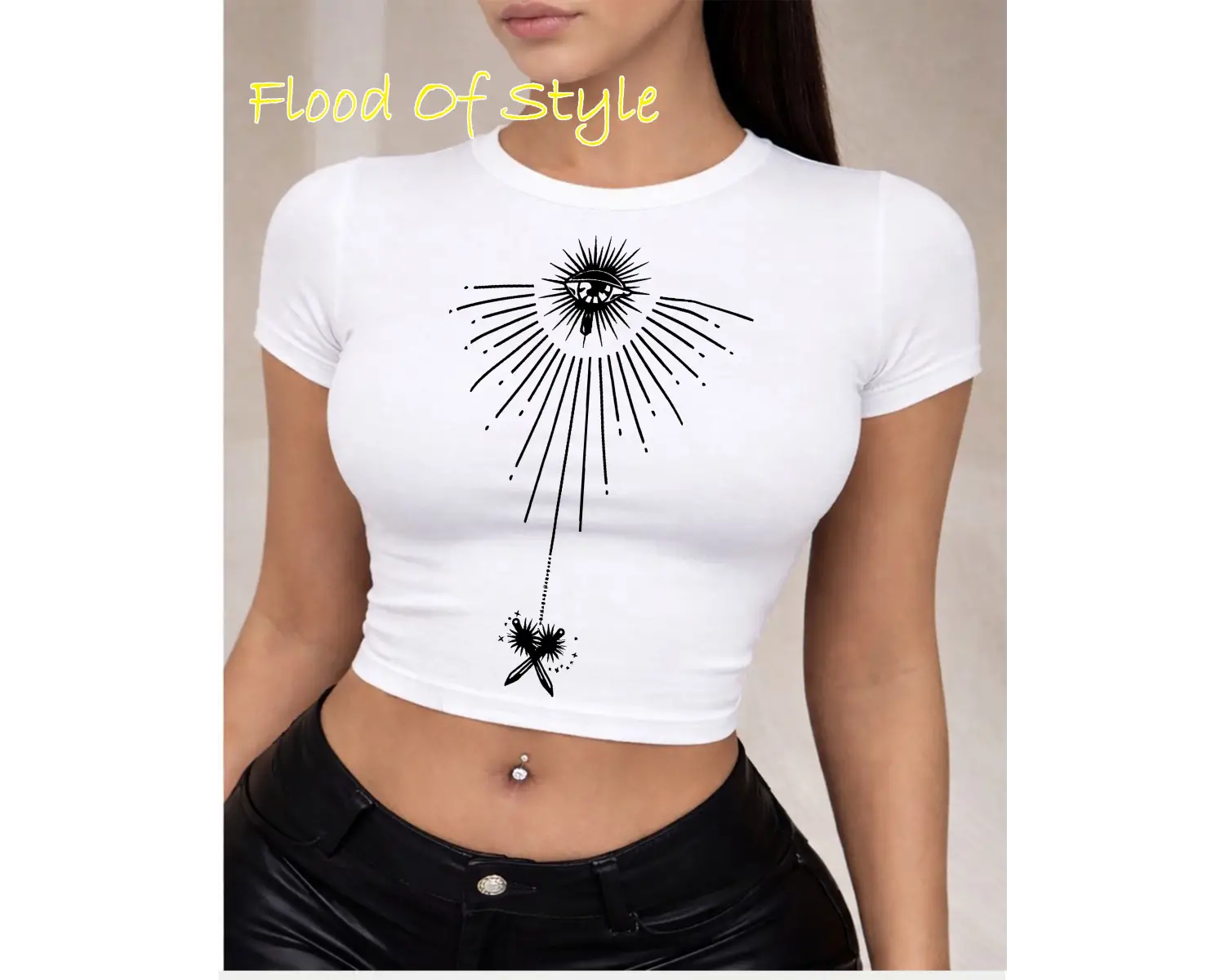 Beyaz Babby Tee göz tasarım Özel tasarım