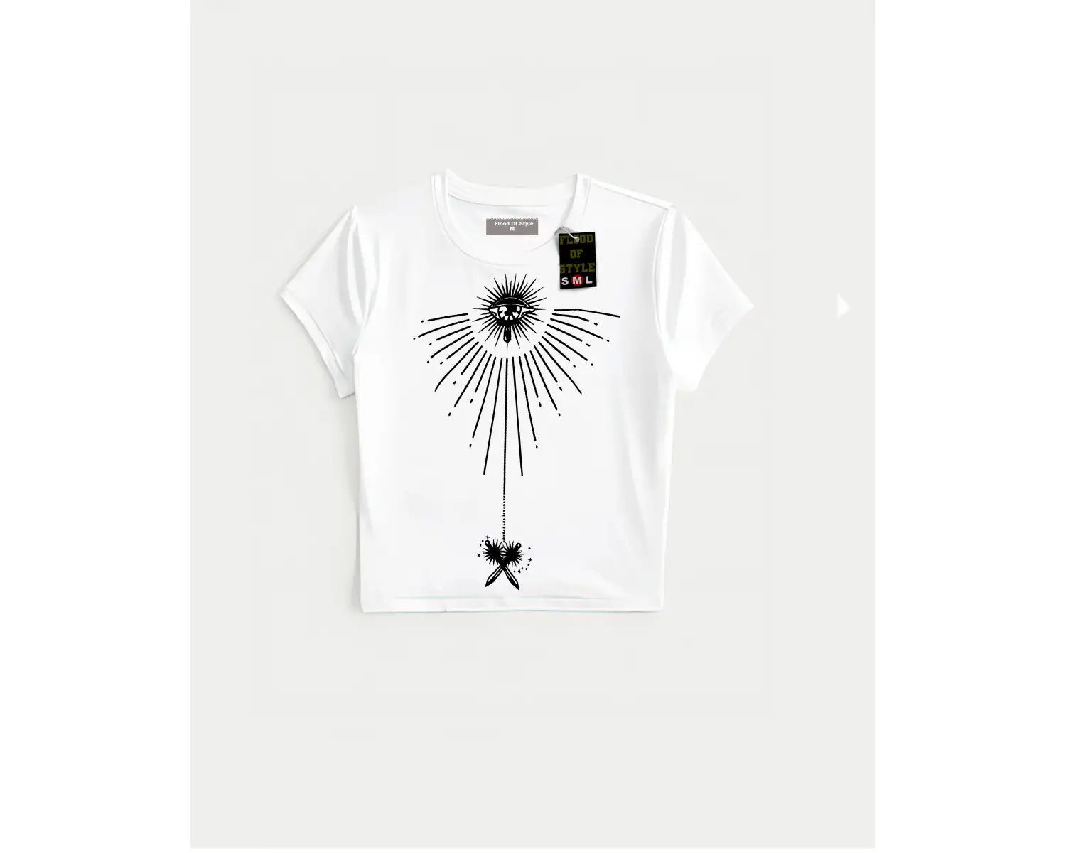 Beyaz Babby Tee göz tasarım Özel tasarım