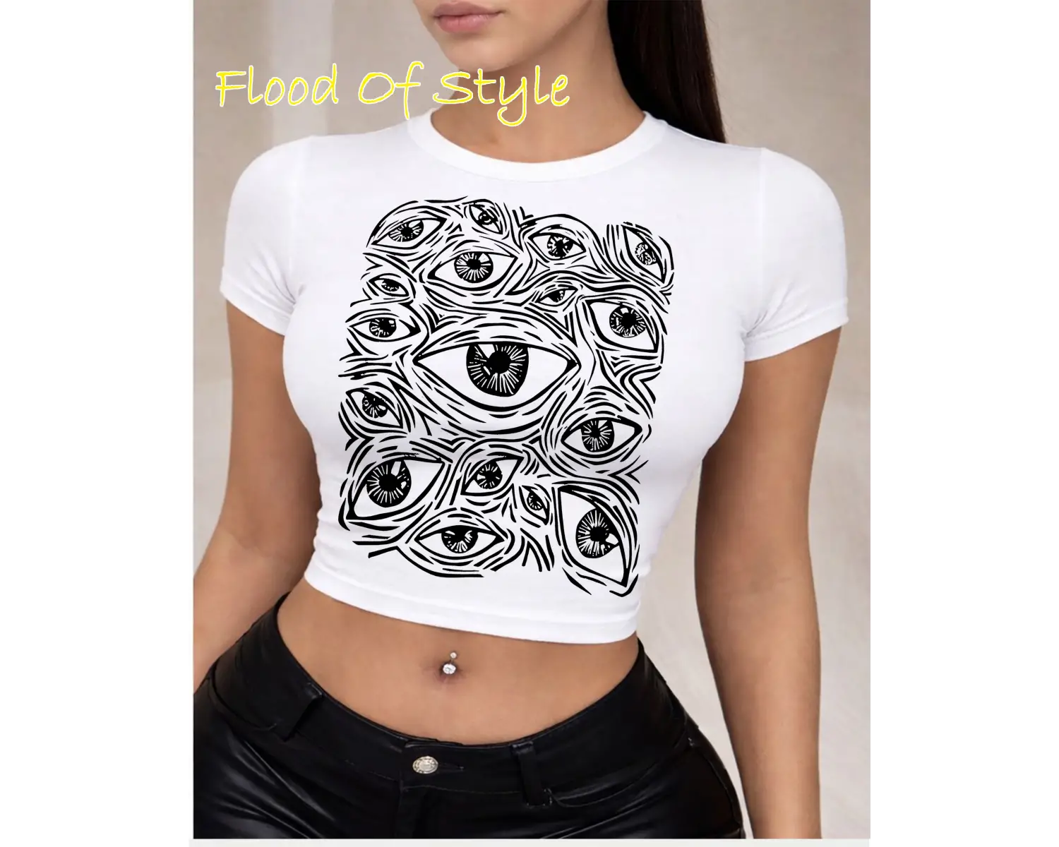 Beyaz Babby Tee gözler Özel tasarım