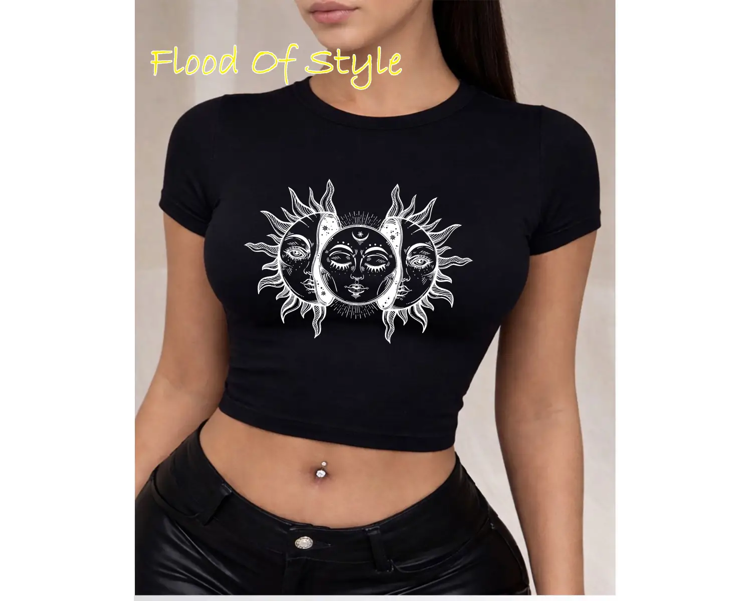 Beyaz Babby Tee güneş ay Özel tasarım